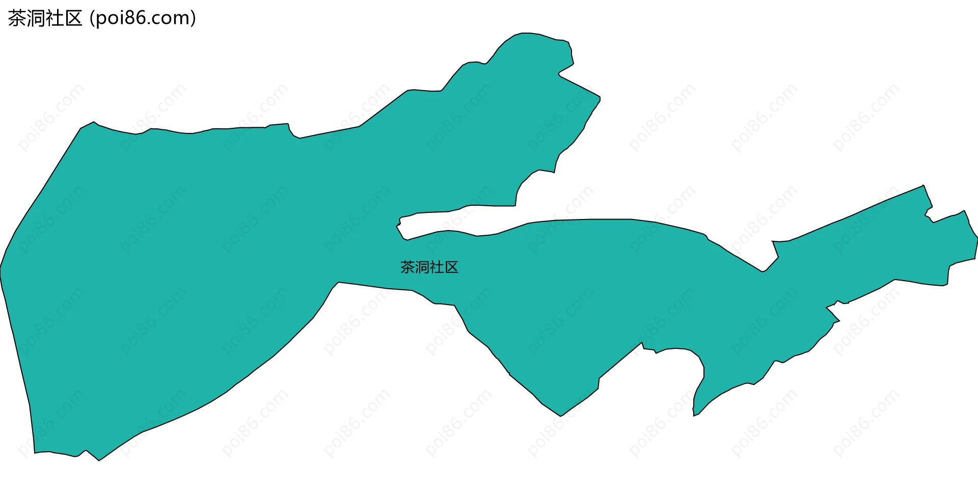 茶洞社区边界地图