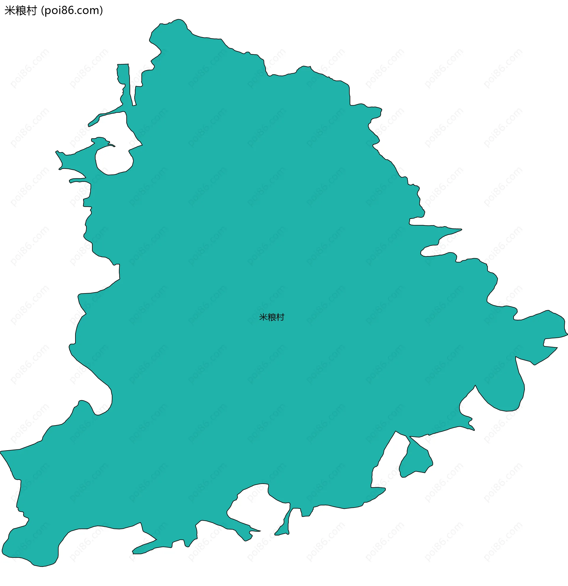 米粮村边界地图