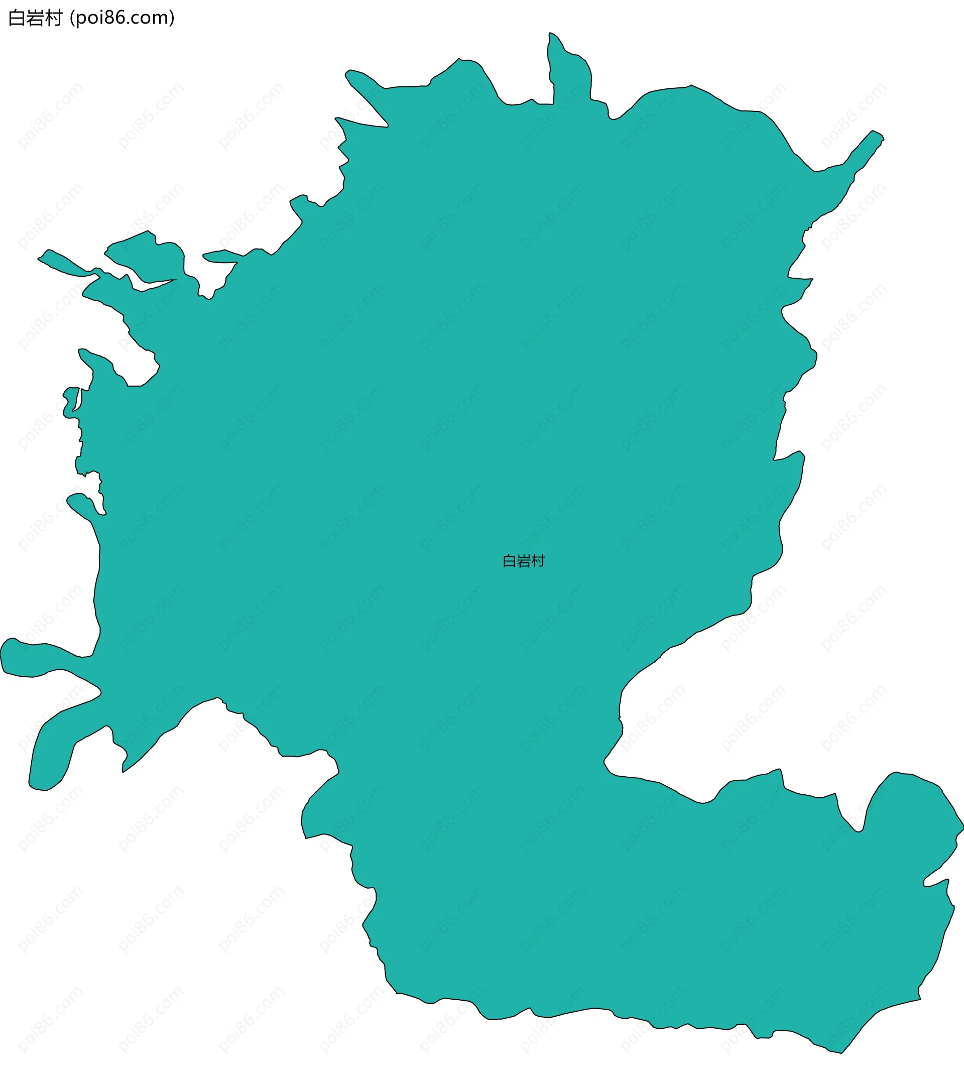 白岩村边界地图