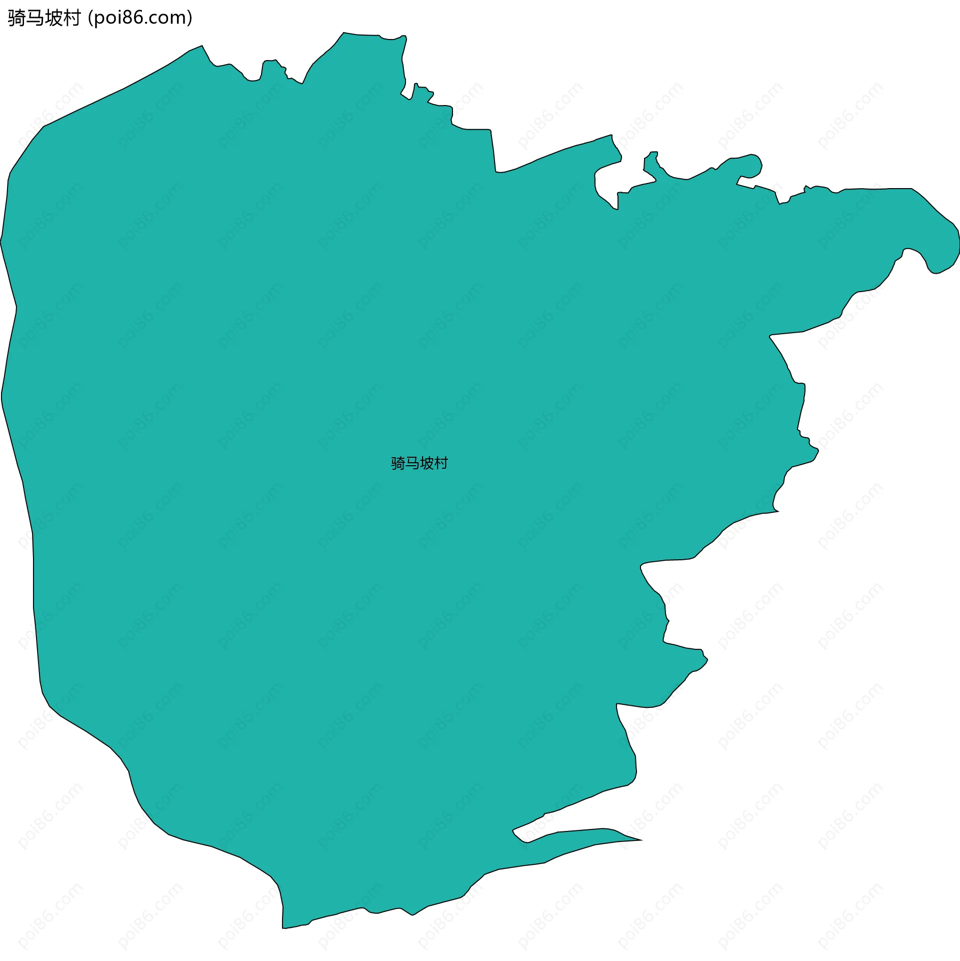 骑马坡村边界地图