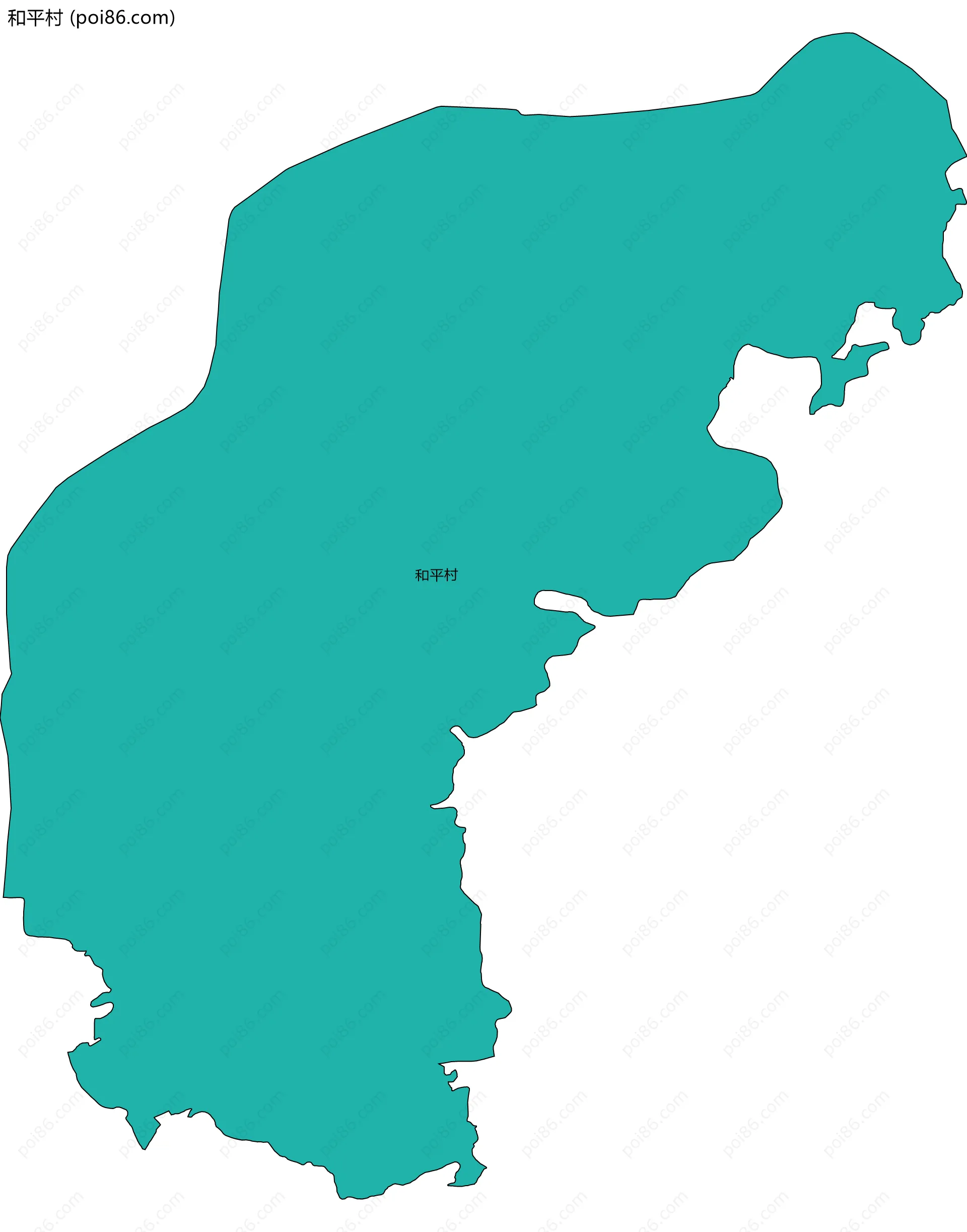 和平村边界地图