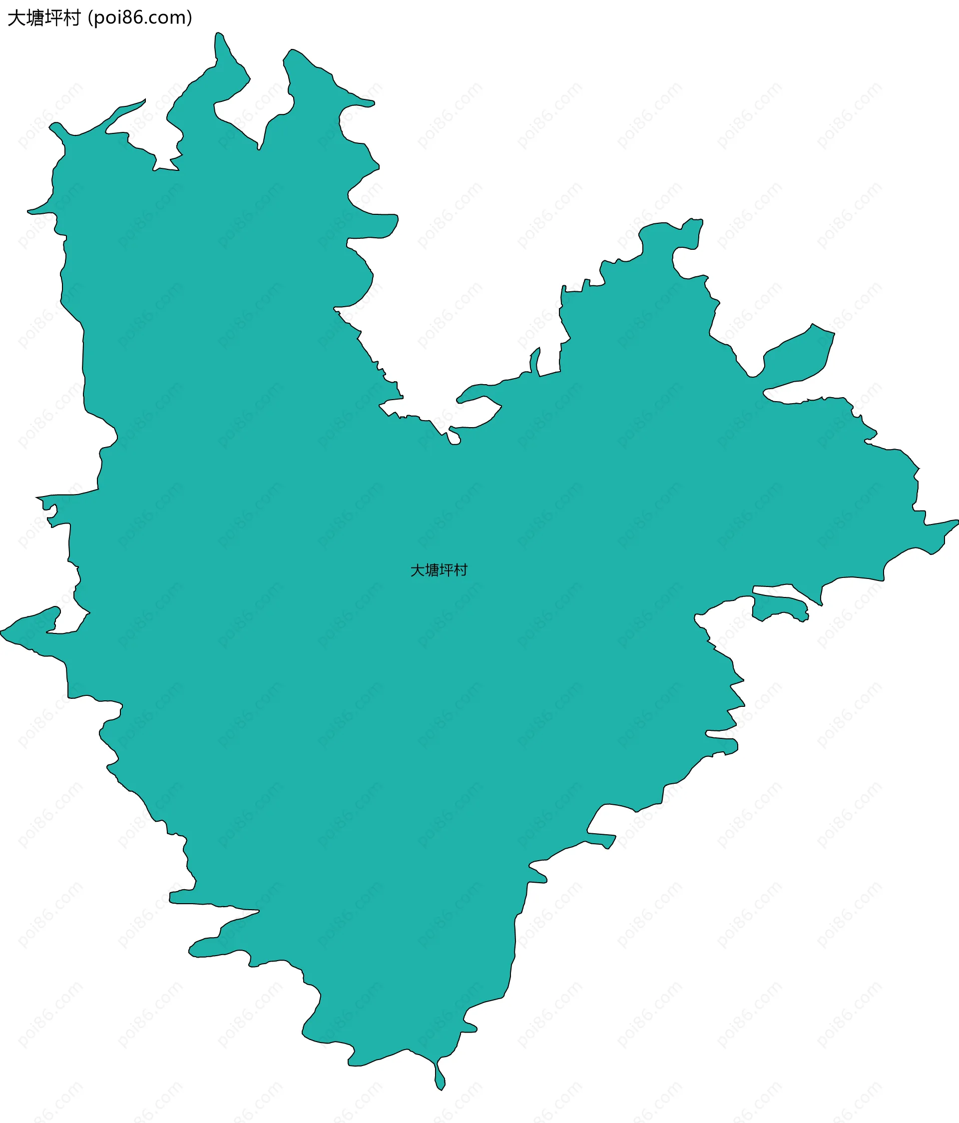 大塘坪村边界地图