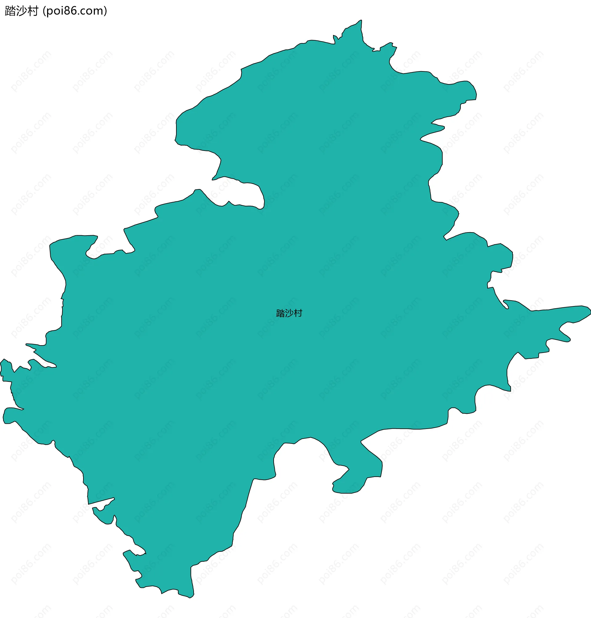 踏沙村边界地图