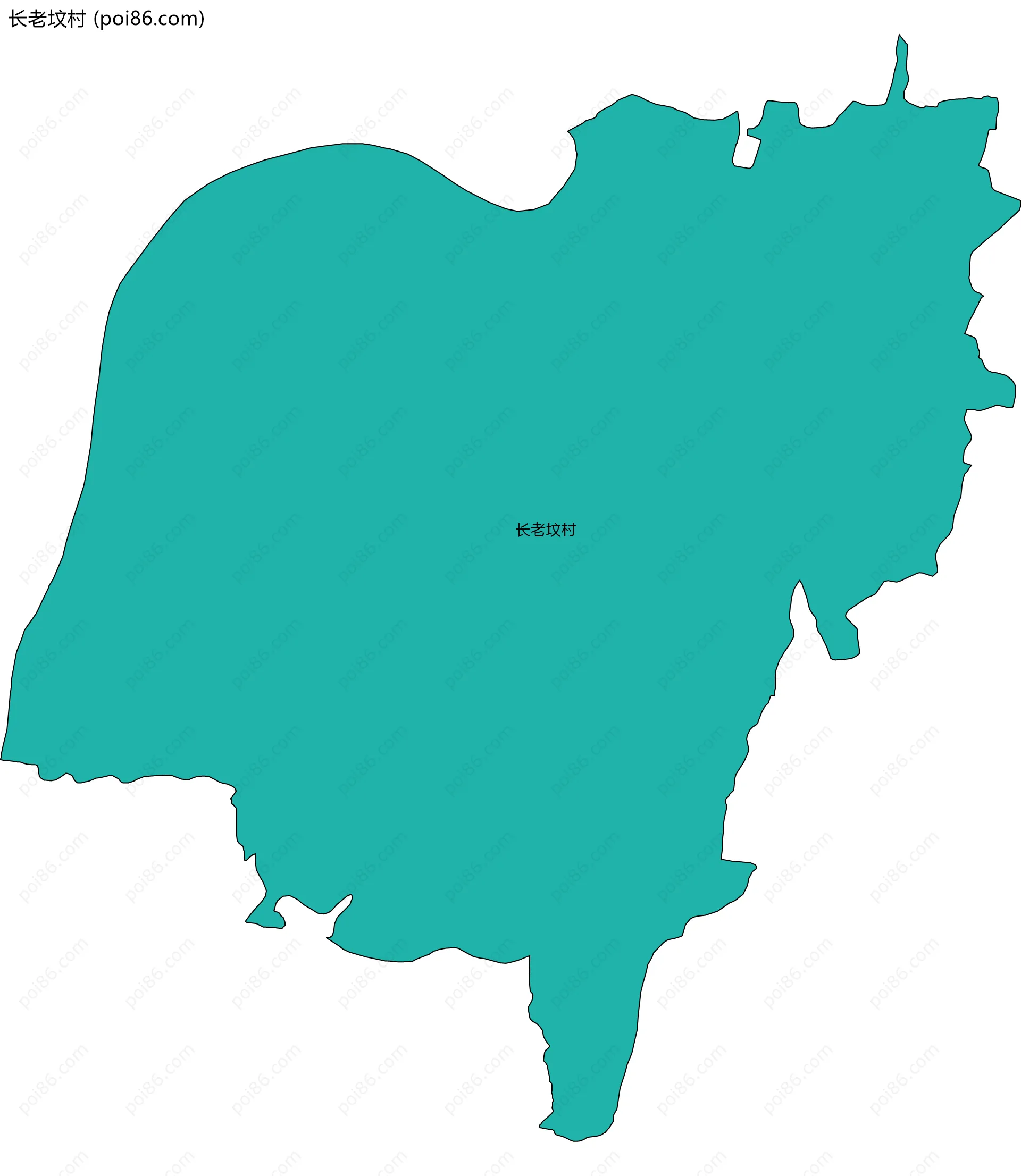 长老坟村边界地图