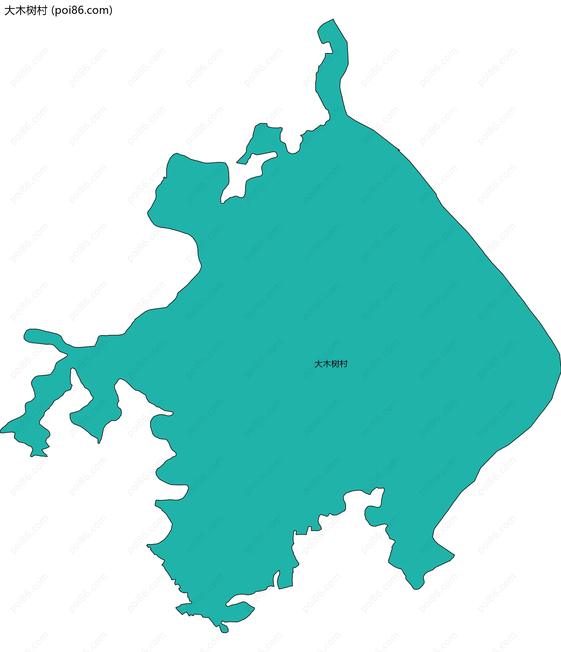 大木树村边界地图