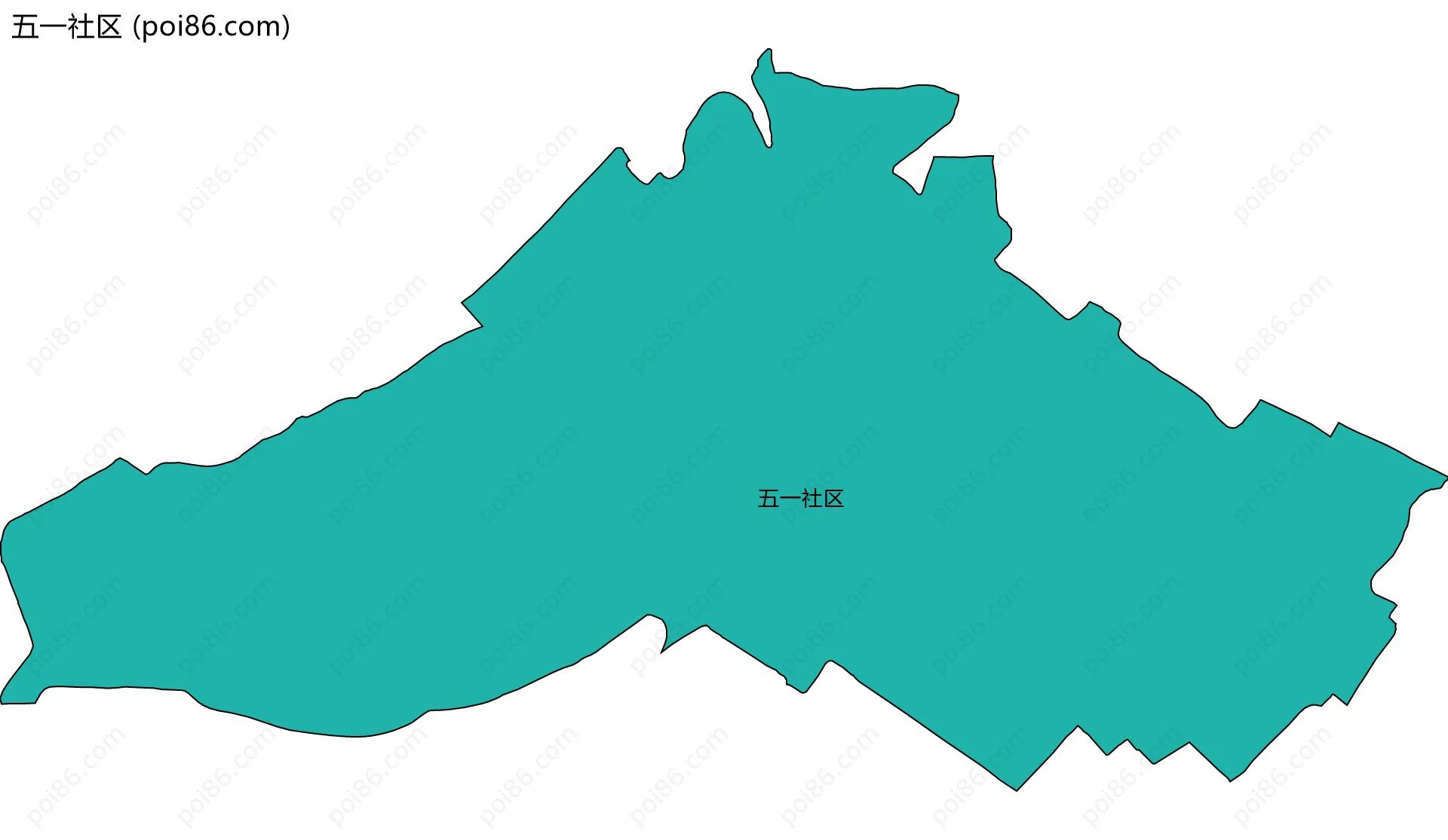 五一社区边界地图