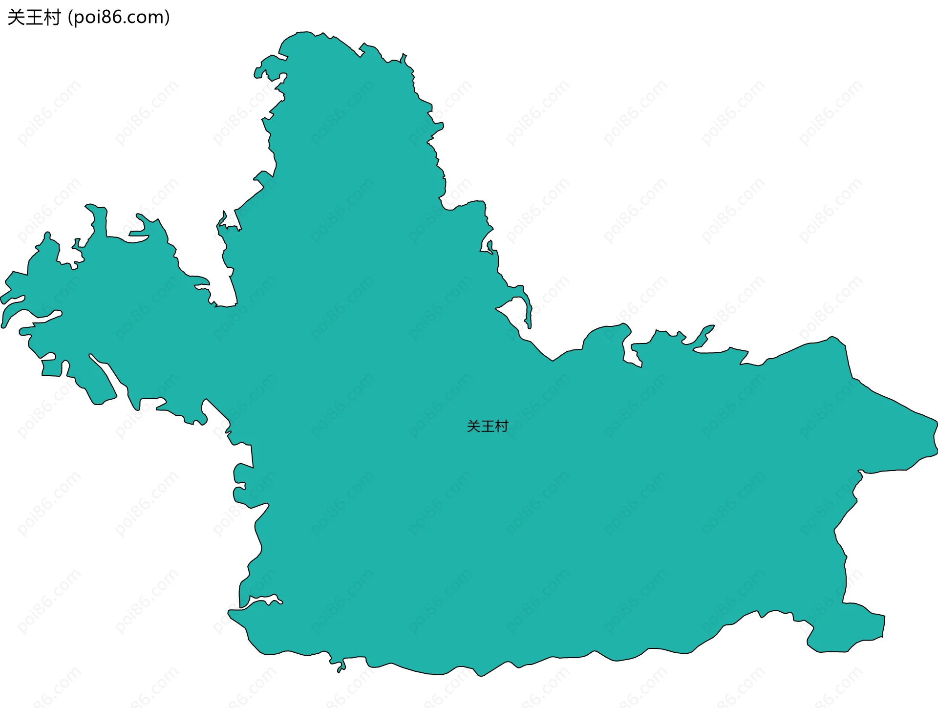 关王村边界地图