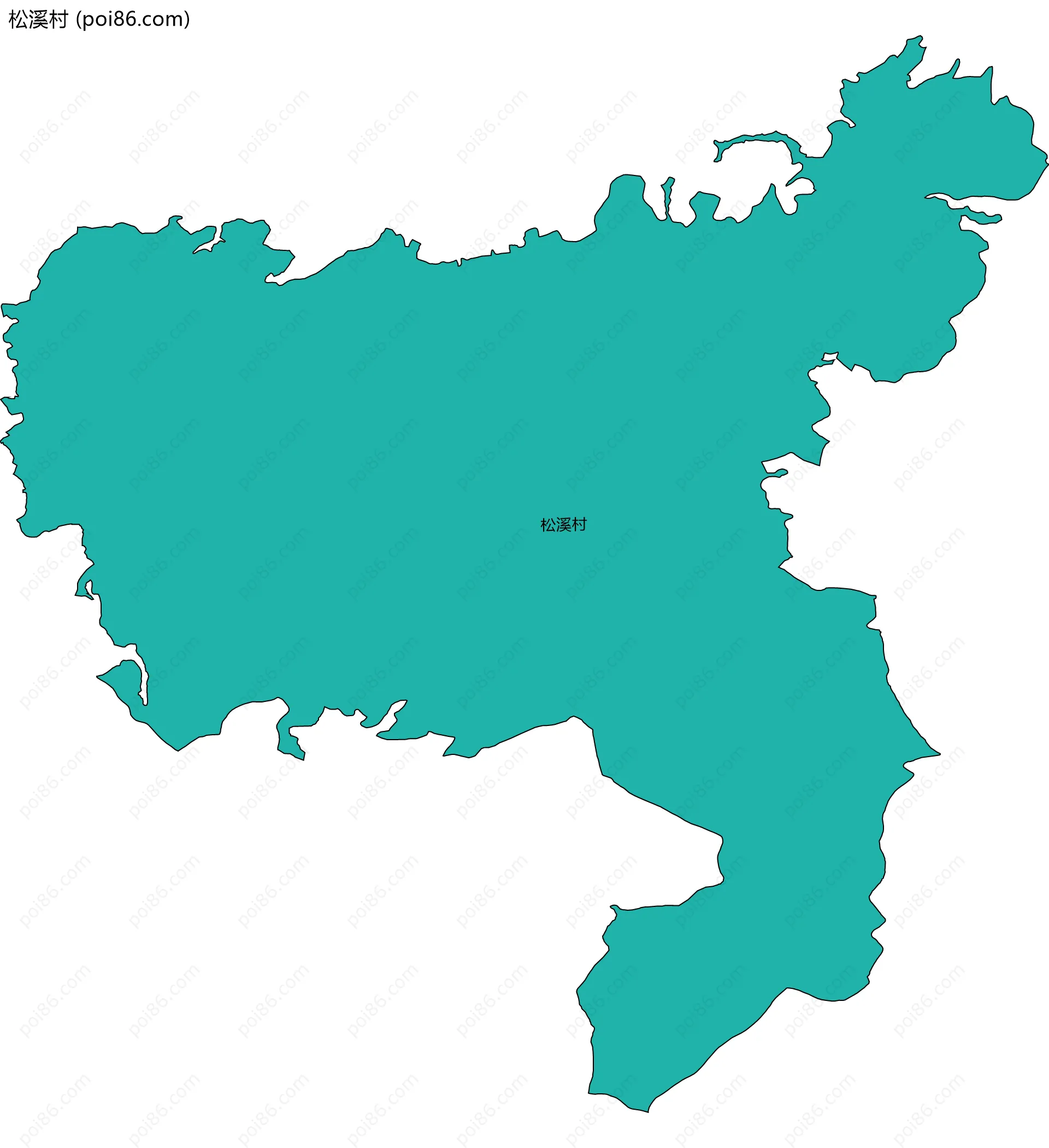 松溪村边界地图