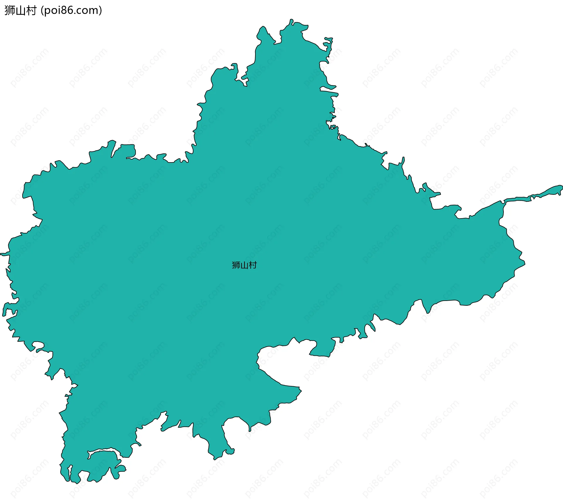 狮山村边界地图