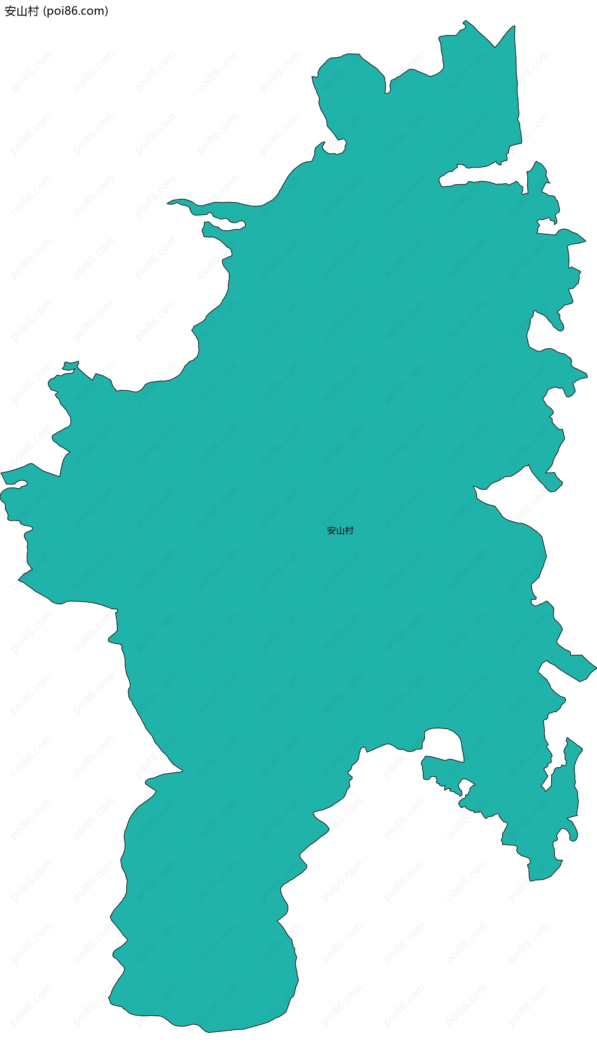 安山村边界地图