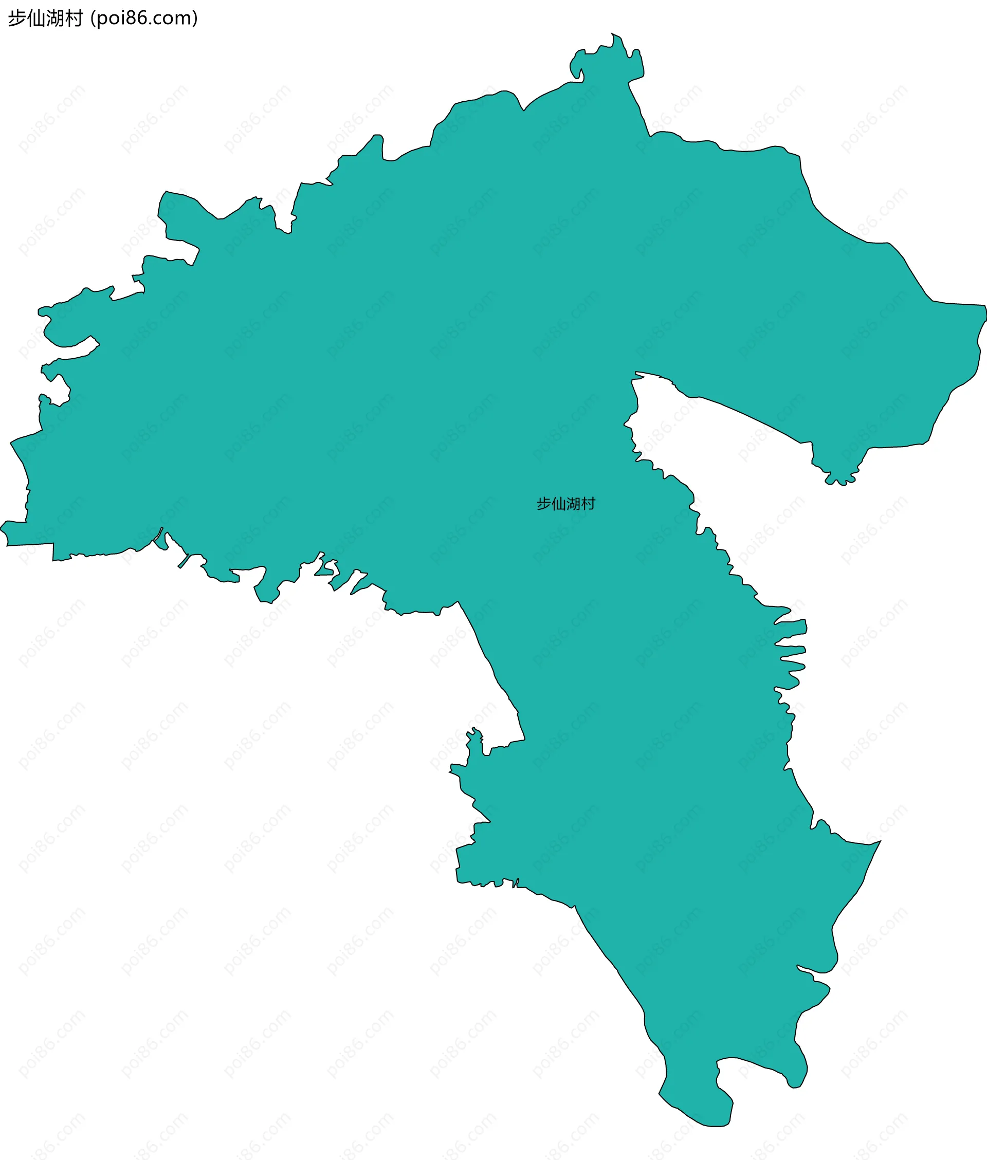 步仙湖村边界地图