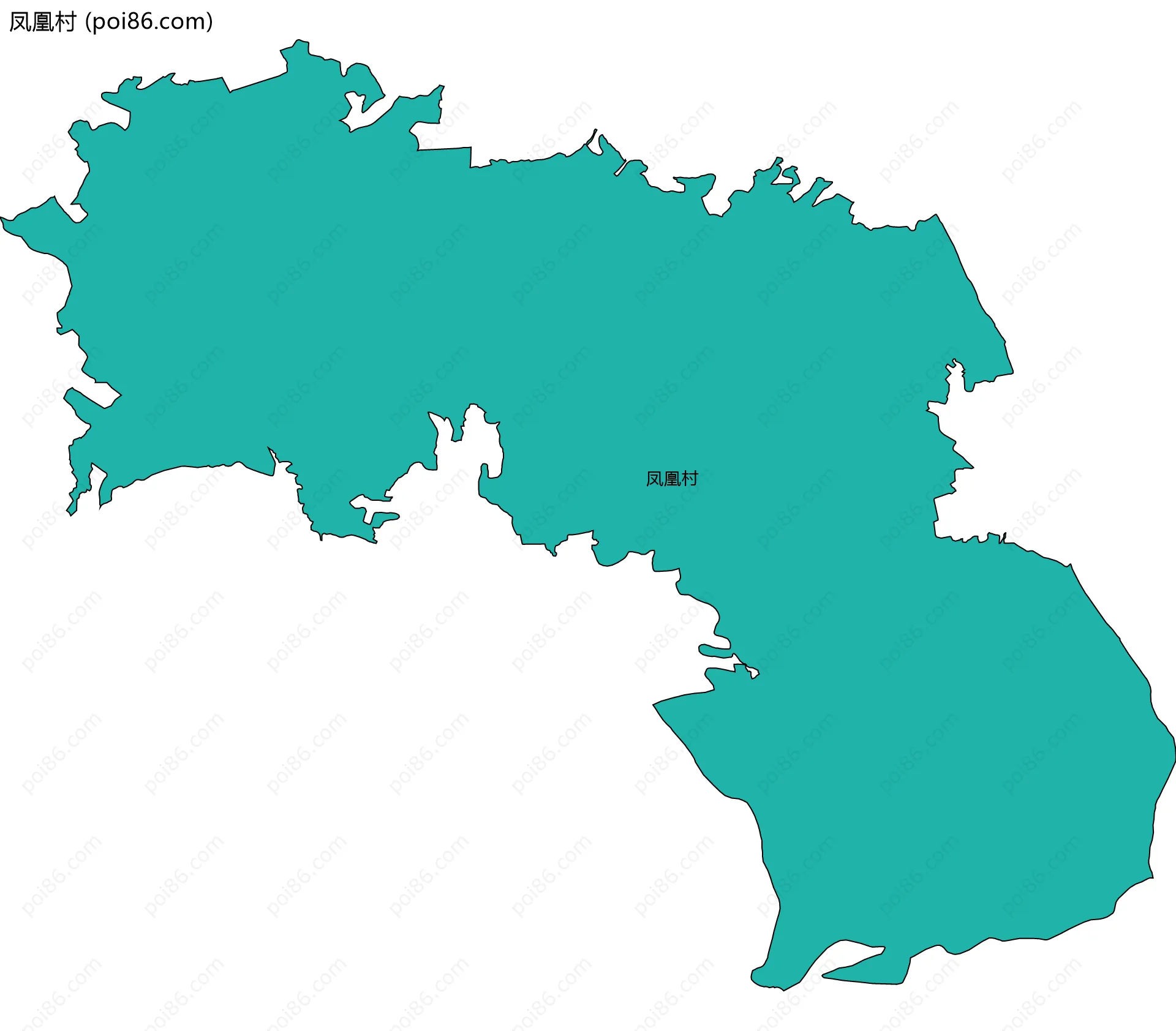 凤凰村边界地图