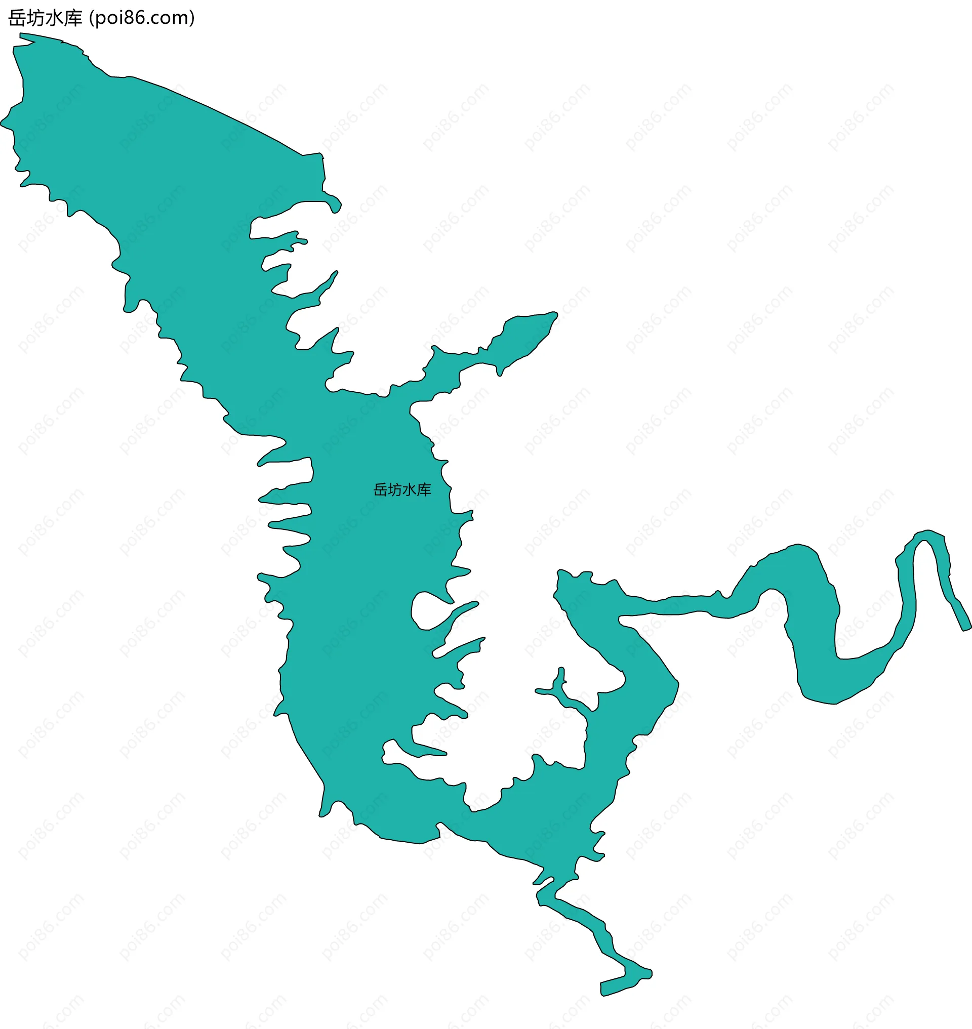 岳坊水库边界地图