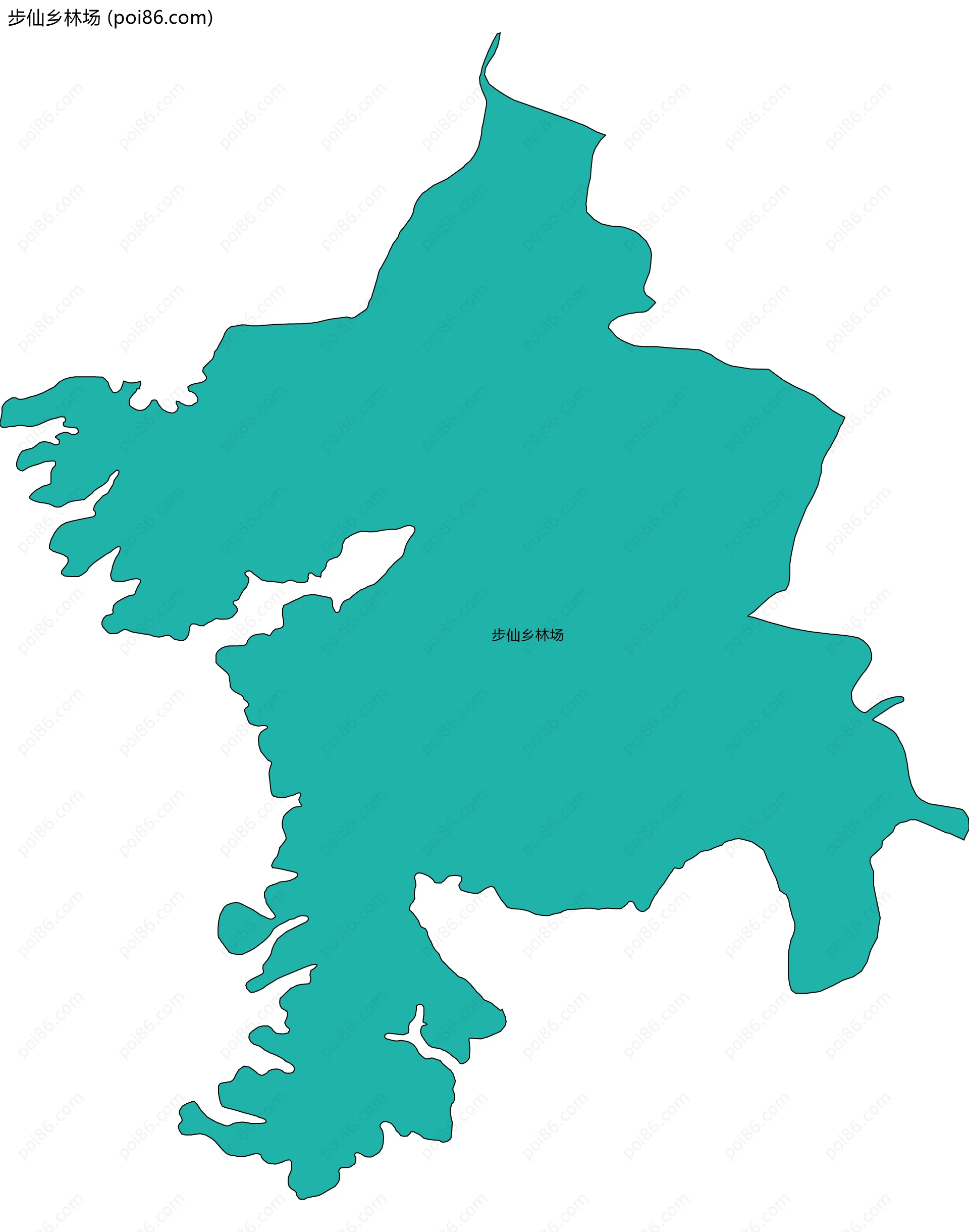 步仙乡林场边界地图