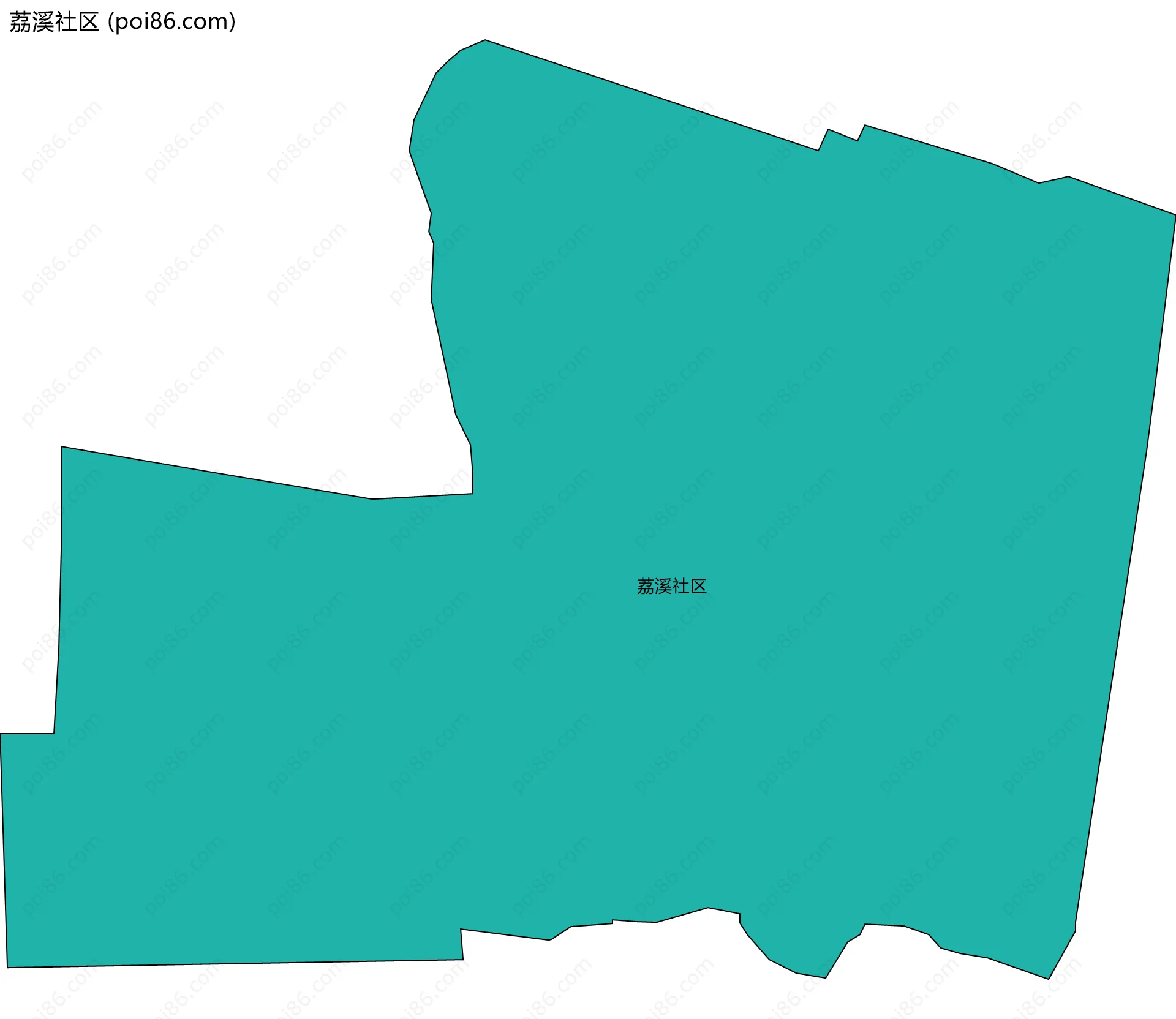 荔溪社区边界地图
