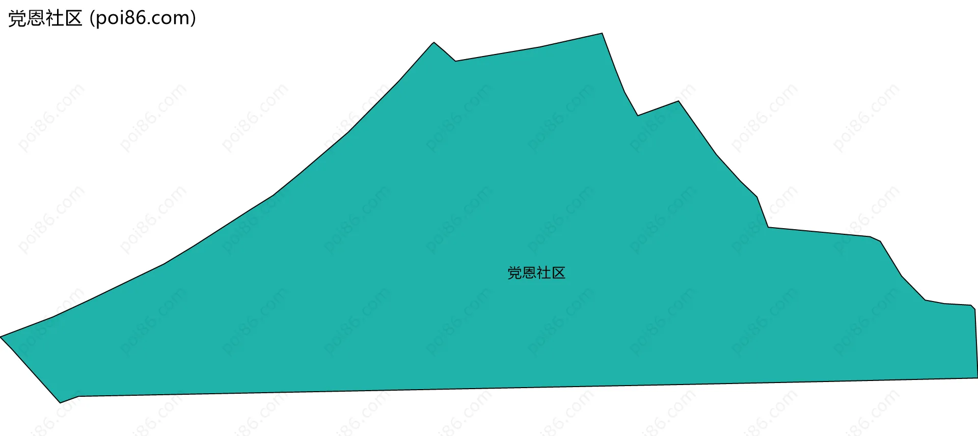 党恩社区边界地图