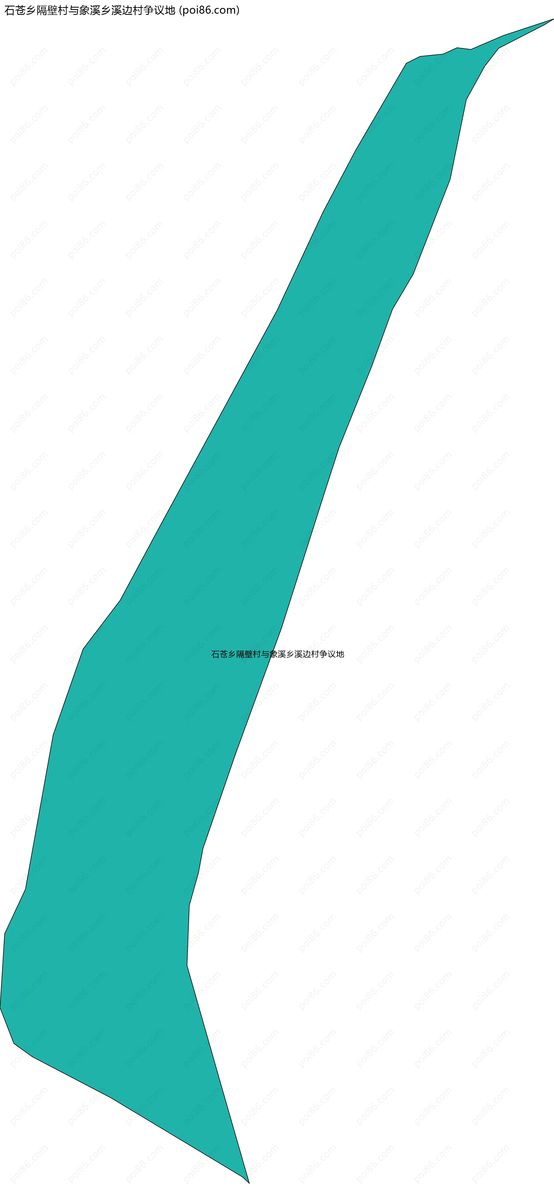 石苍乡隔壁村与象溪乡溪边村争议地边界地图