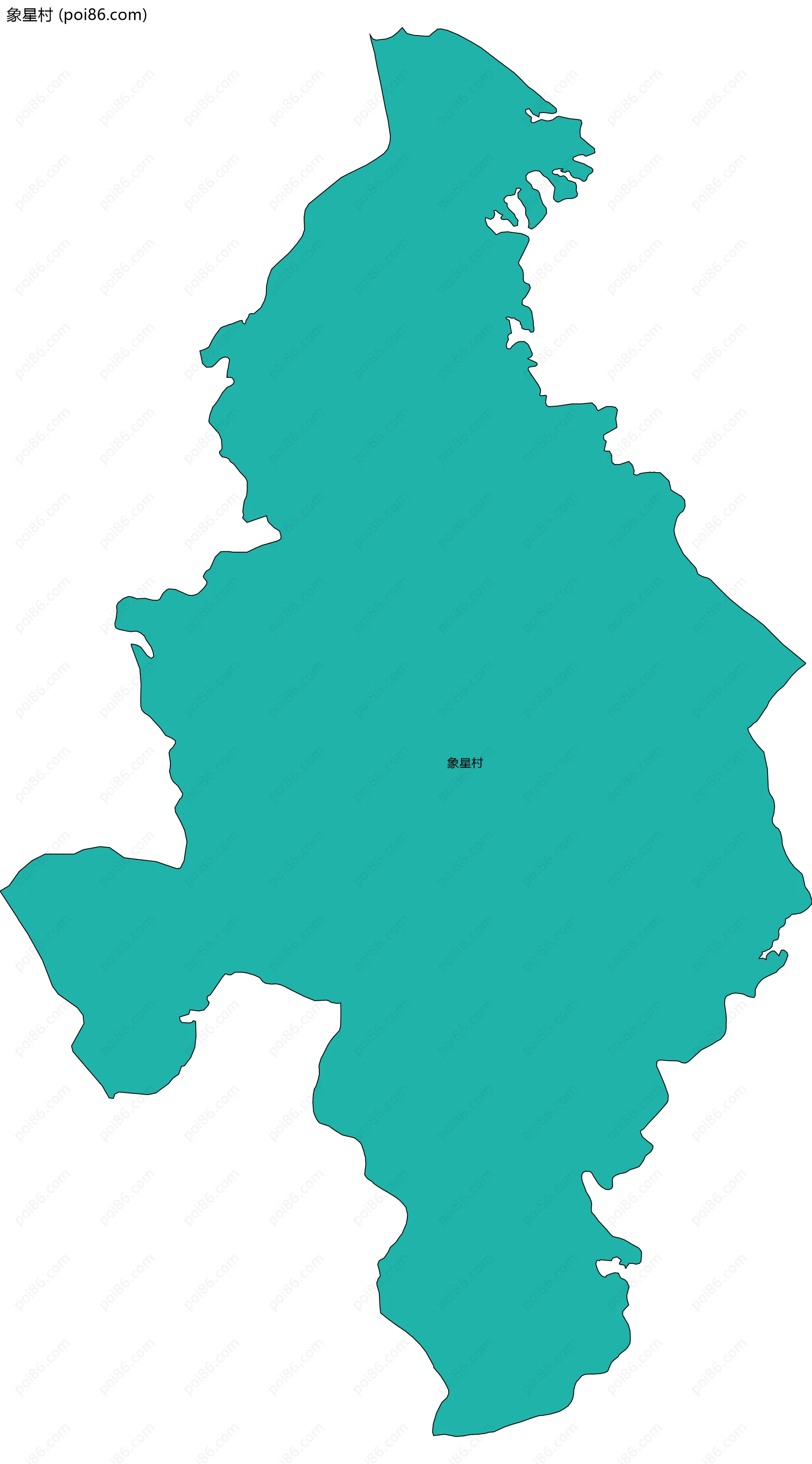 象星村边界地图