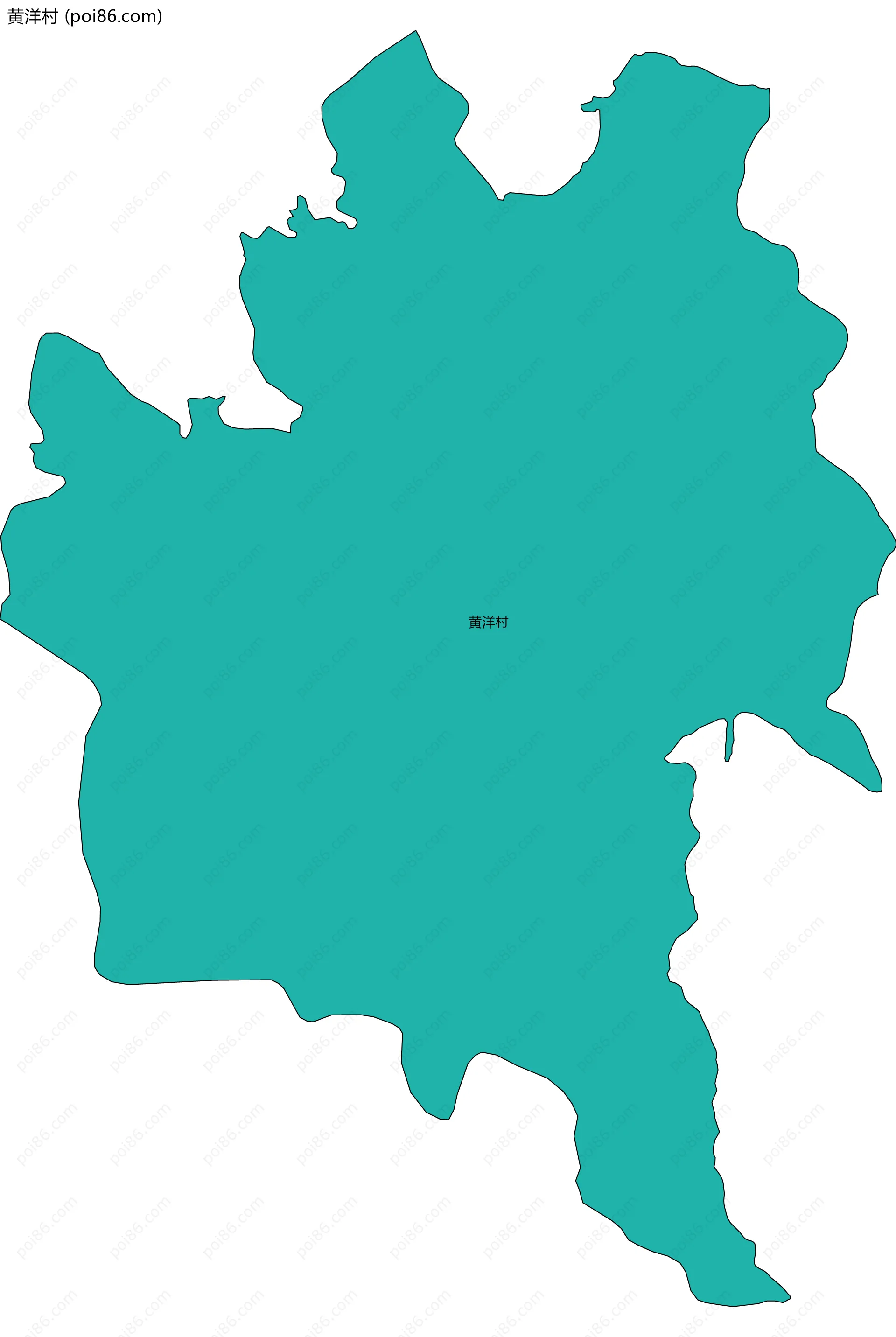 黄洋村边界地图