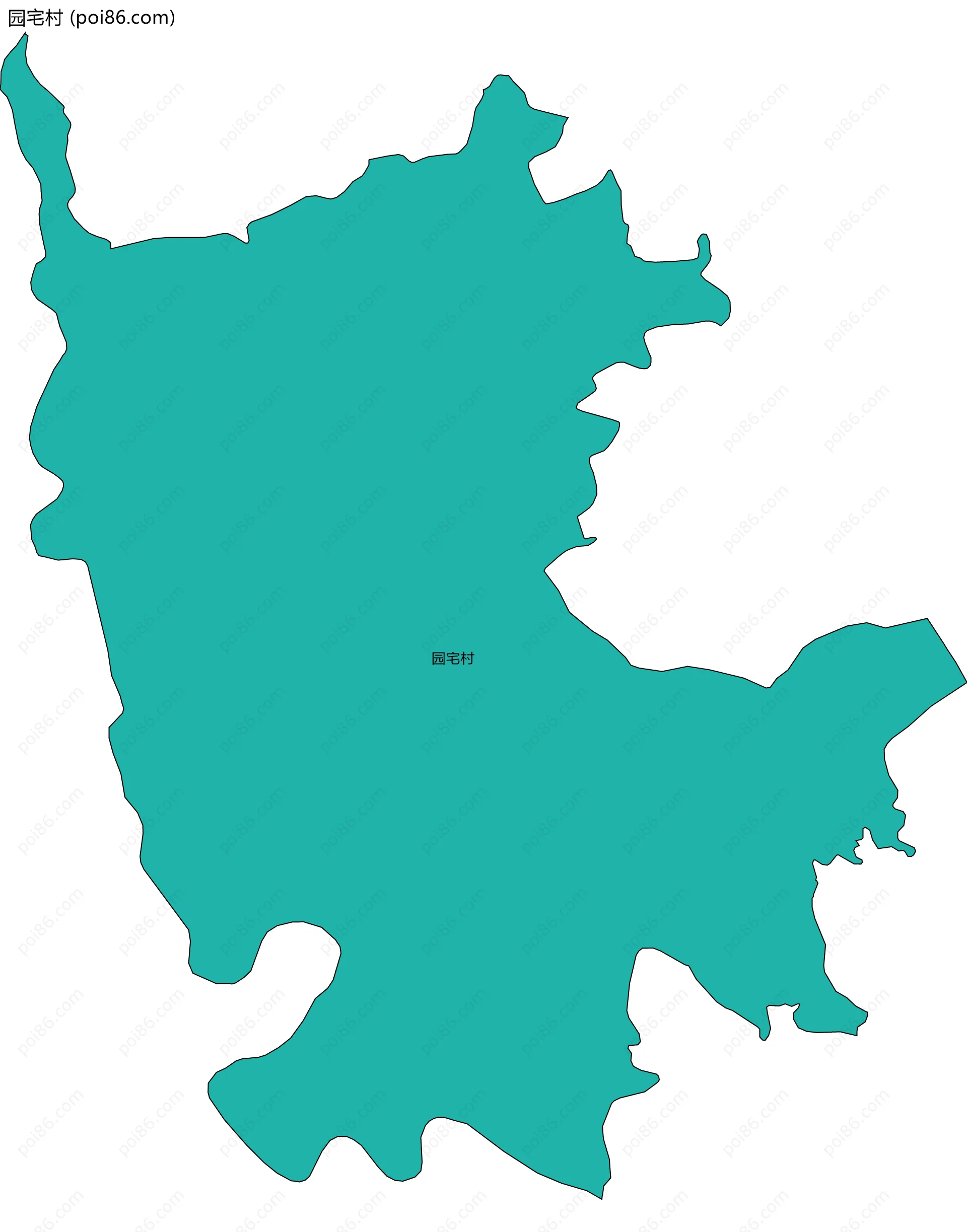 园宅村边界地图