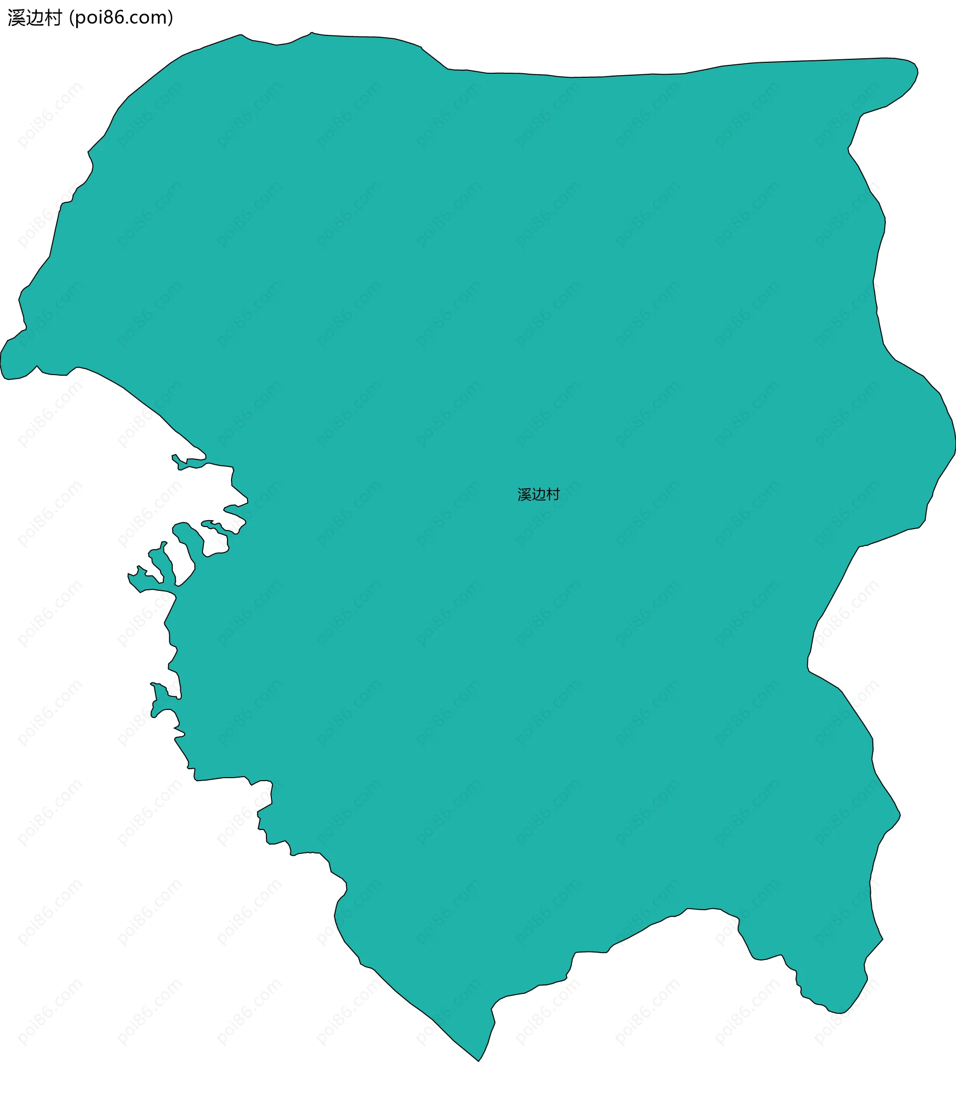 溪边村边界地图