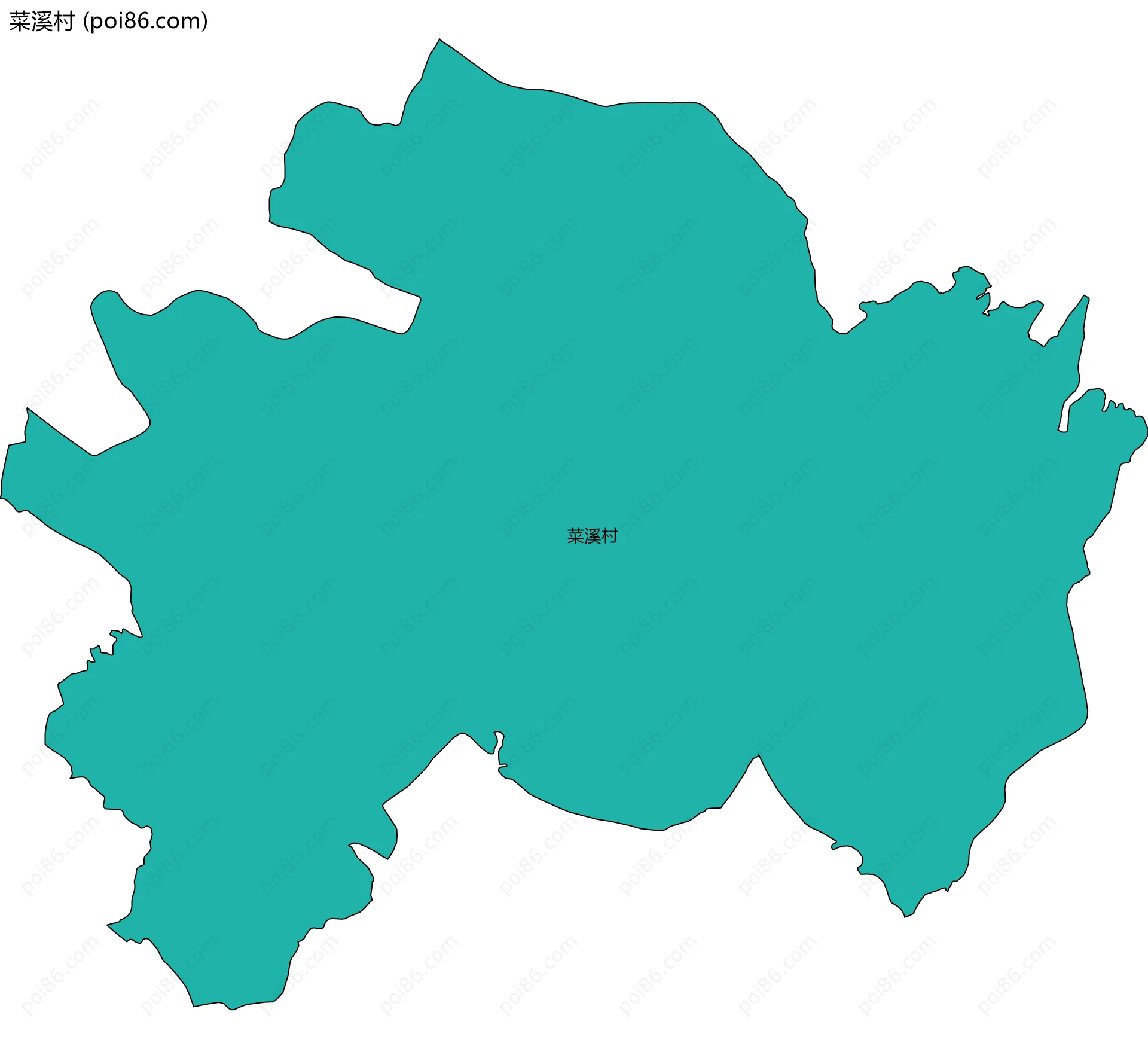 菜溪村边界地图