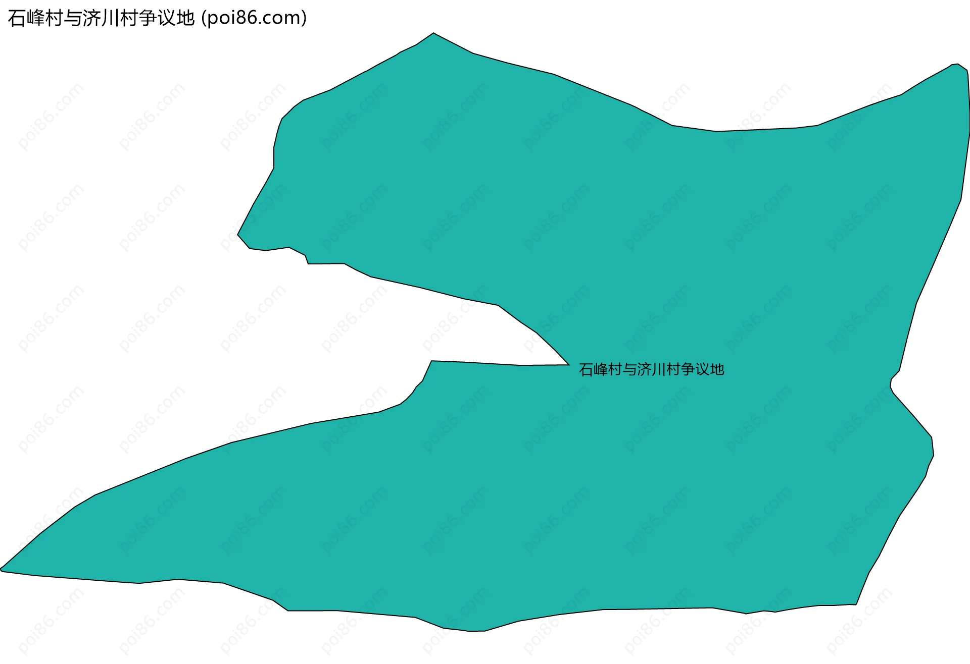 石峰村与济川村争议地边界地图