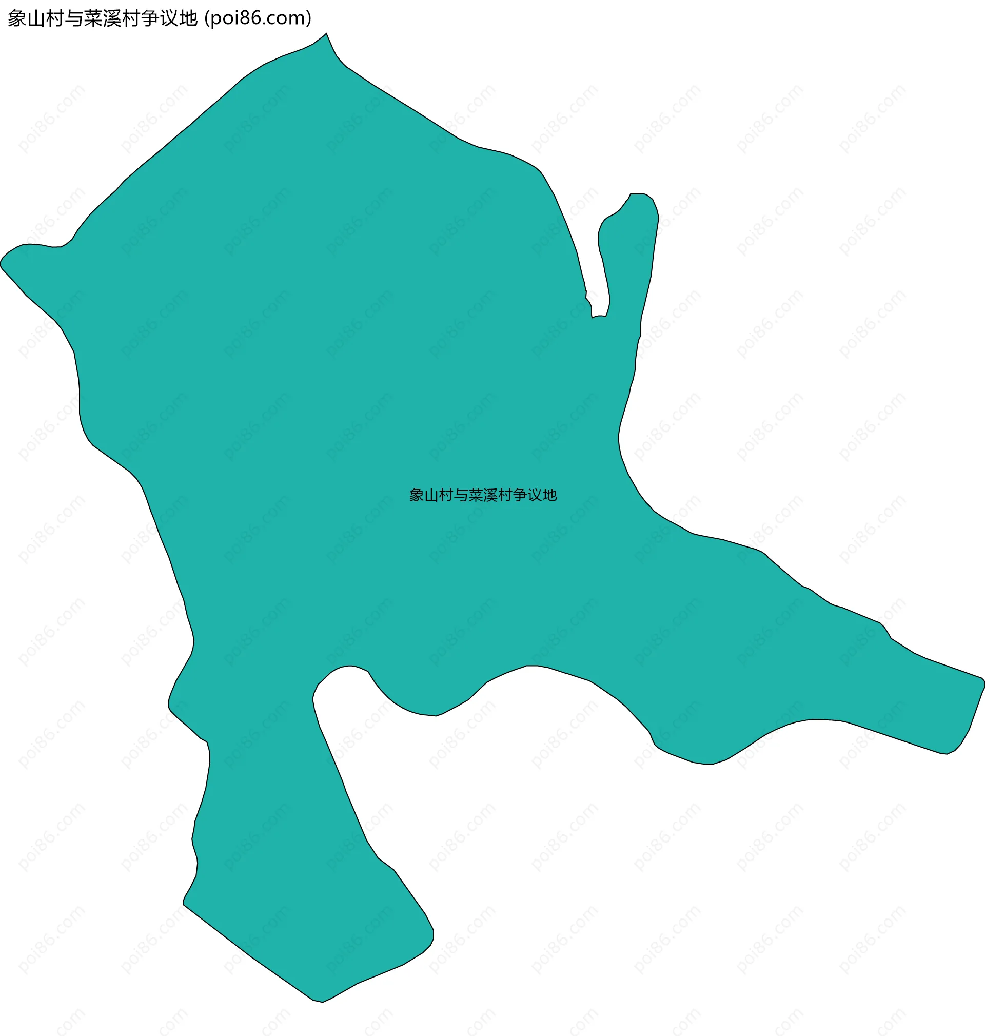 象山村与菜溪村争议地边界地图
