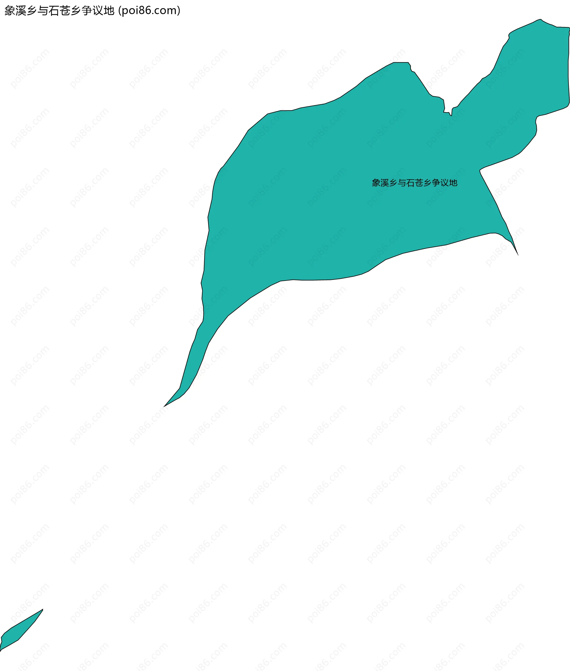 象溪乡与石苍乡争议地边界地图