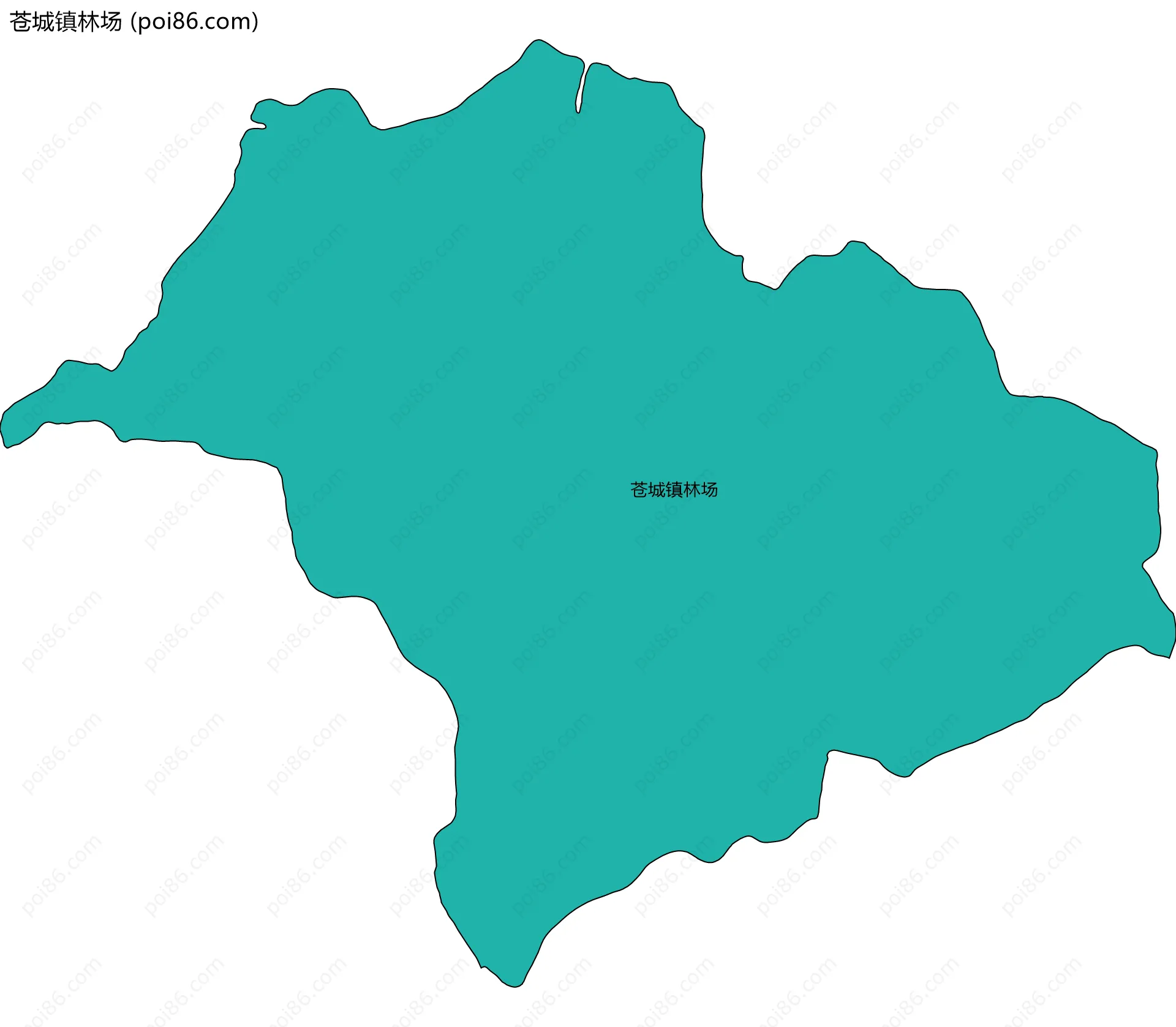 苍城镇林场边界地图