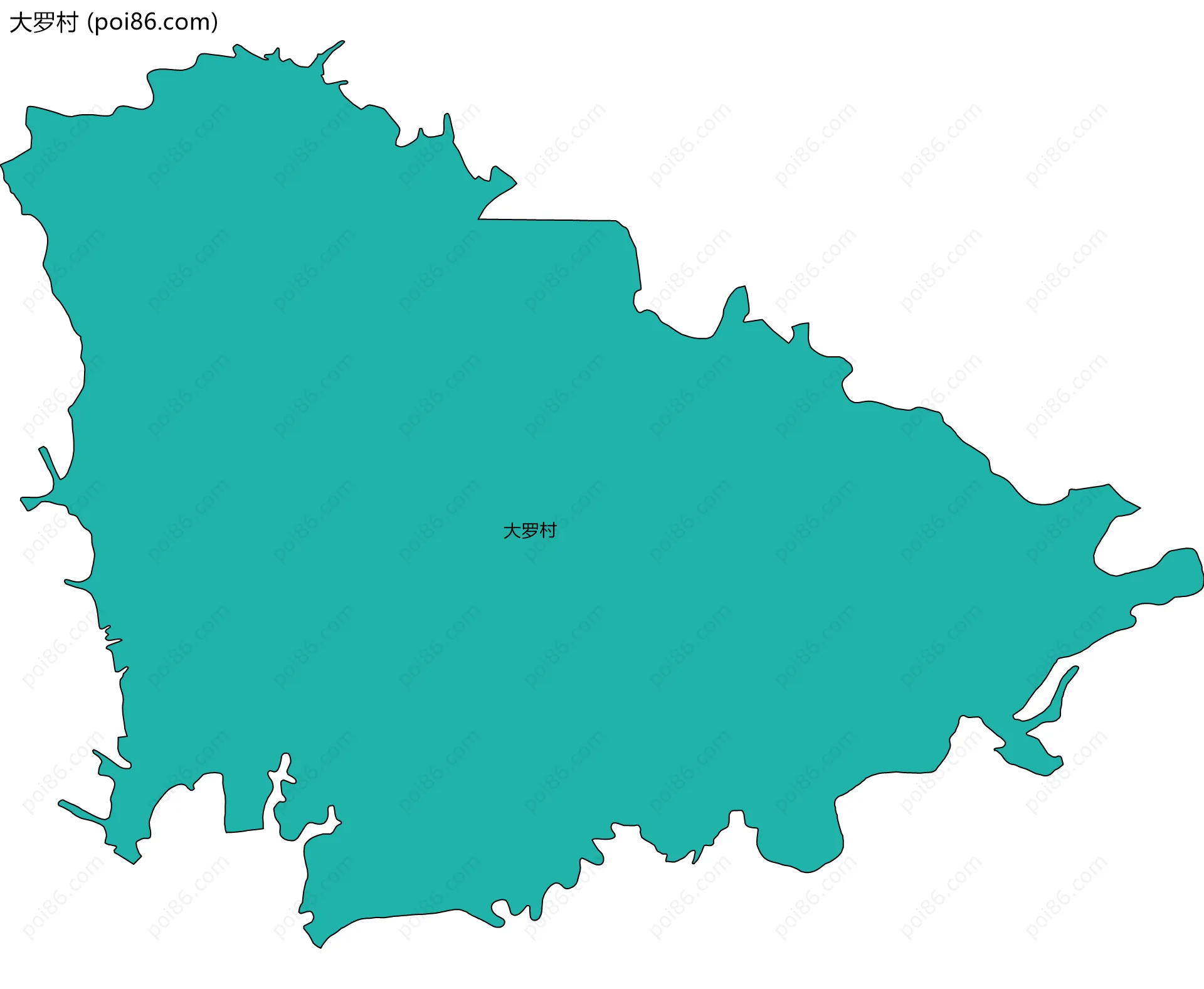 大罗村边界地图