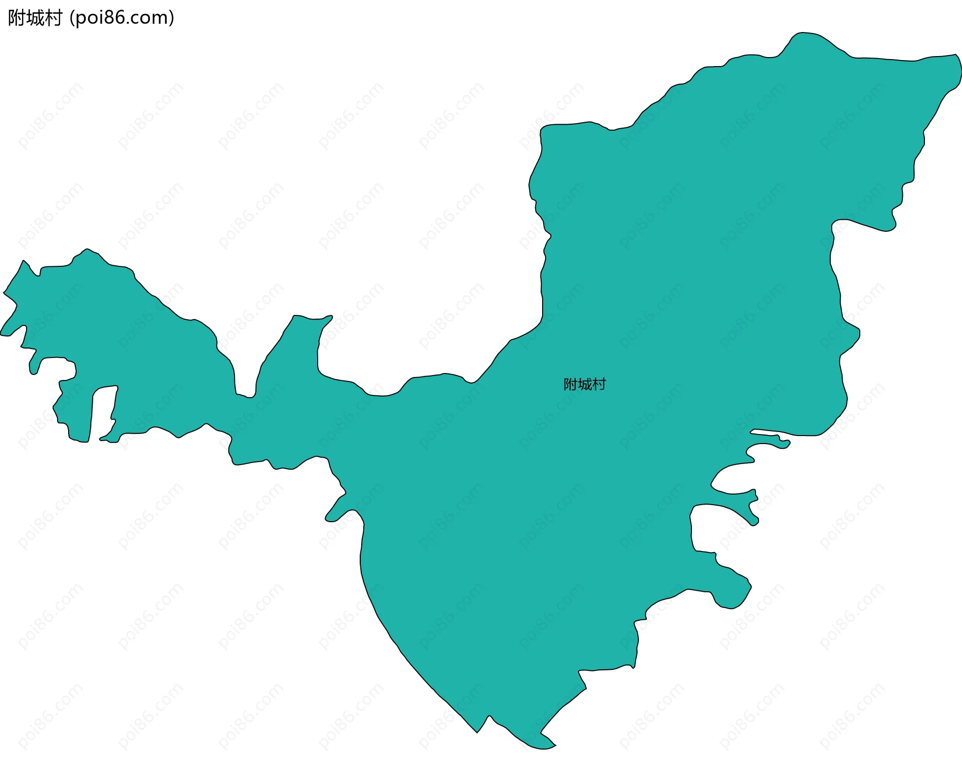 附城村边界地图