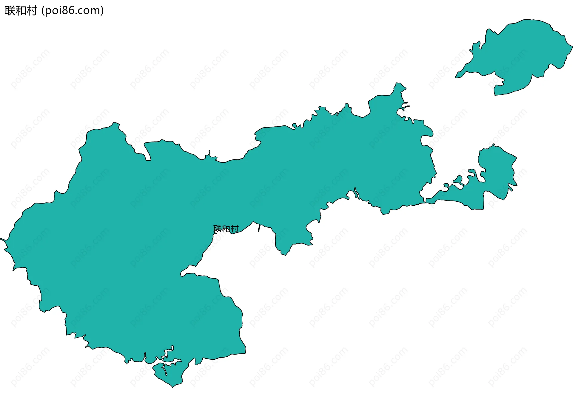 联和村边界地图