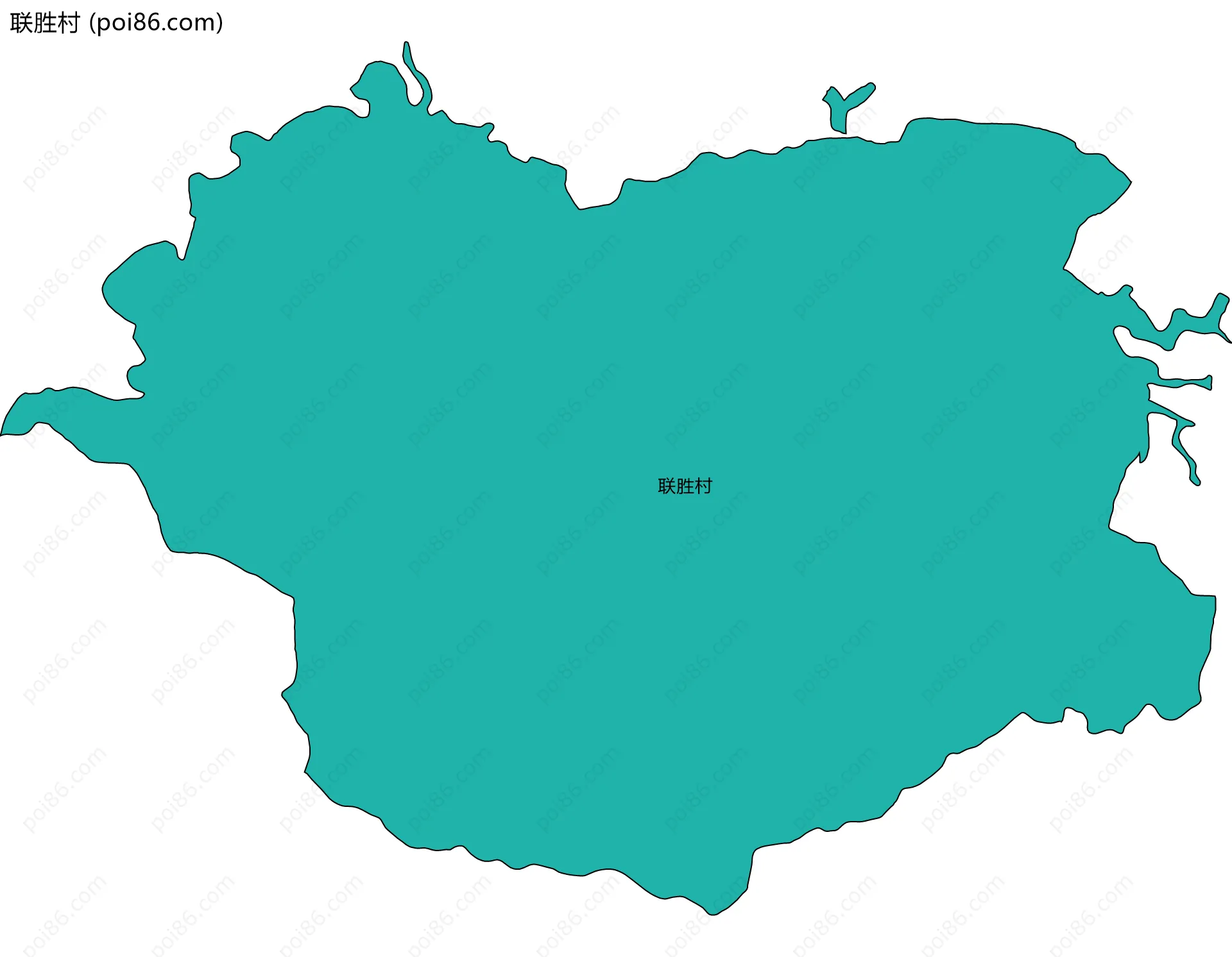 联胜村边界地图