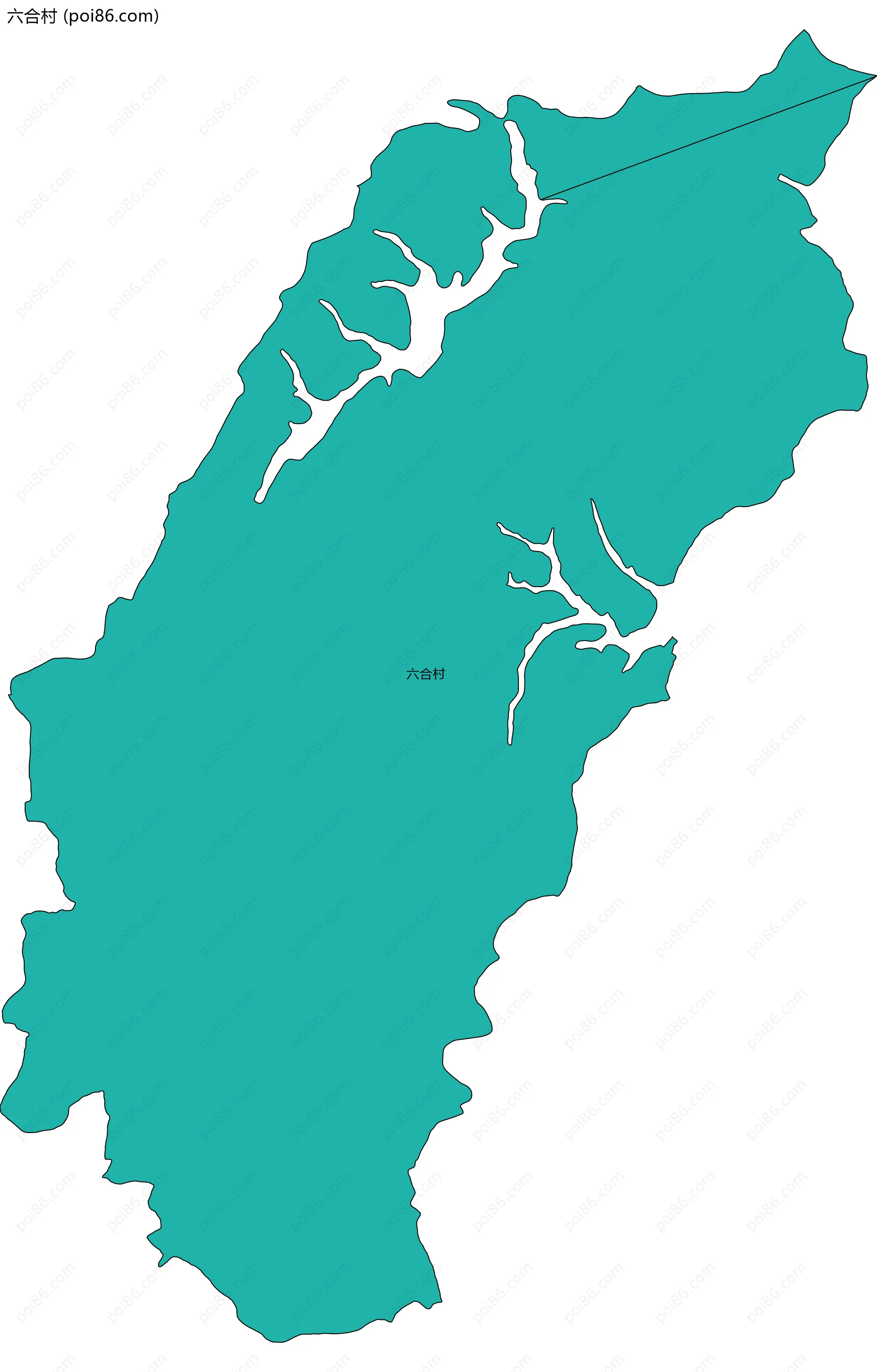 六合村边界地图