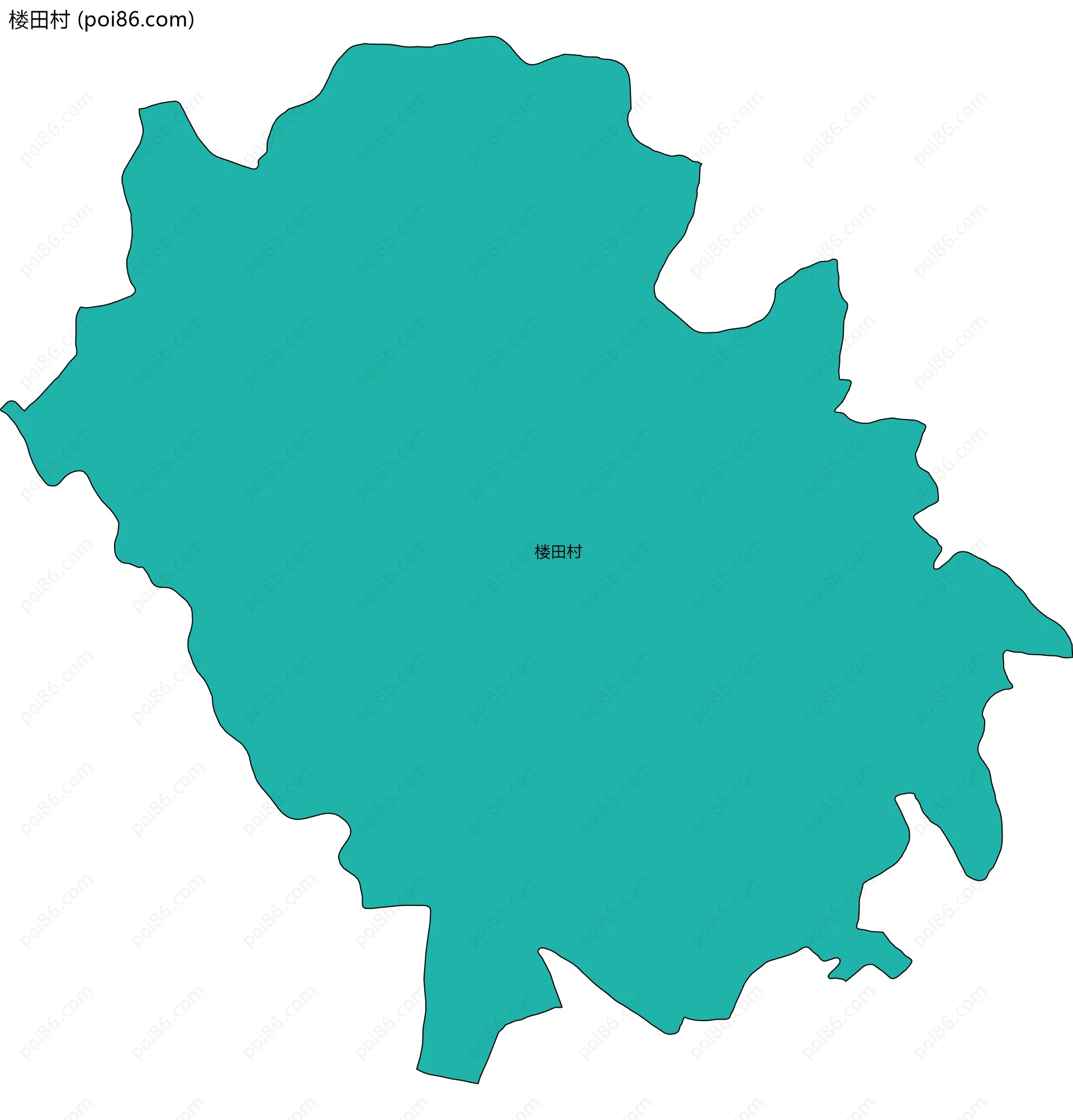 楼田村边界地图