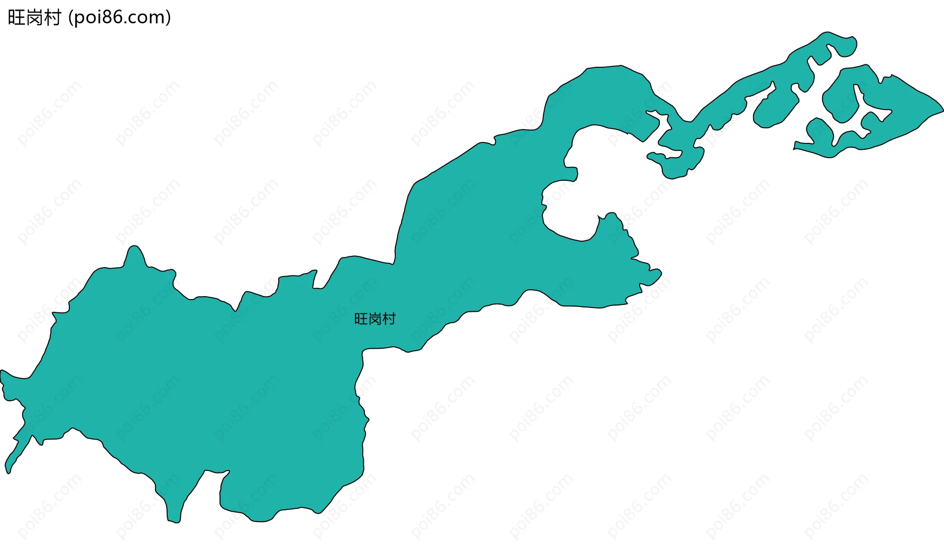 旺岗村边界地图