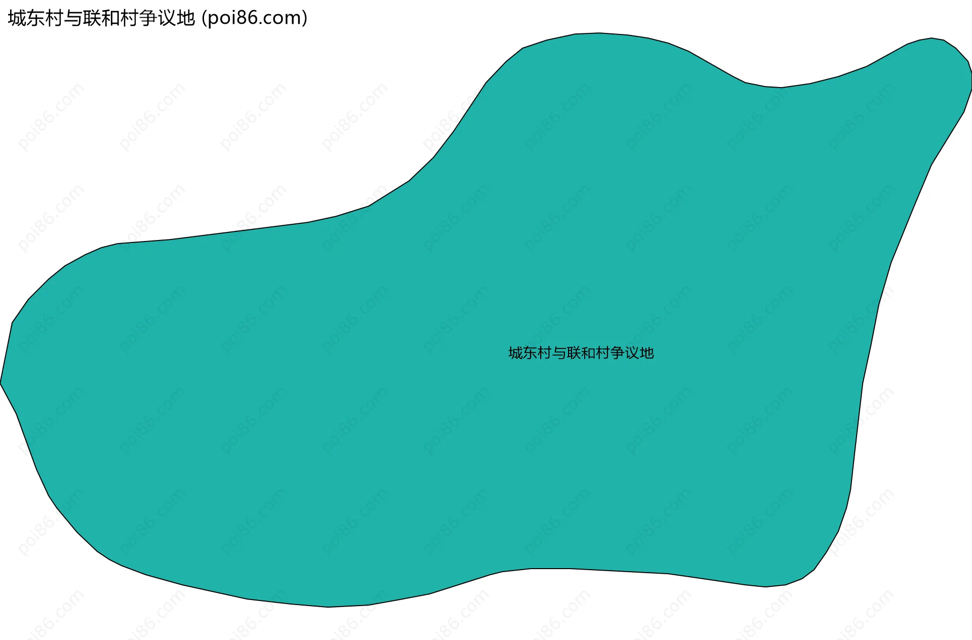 城东村与联和村争议地边界地图