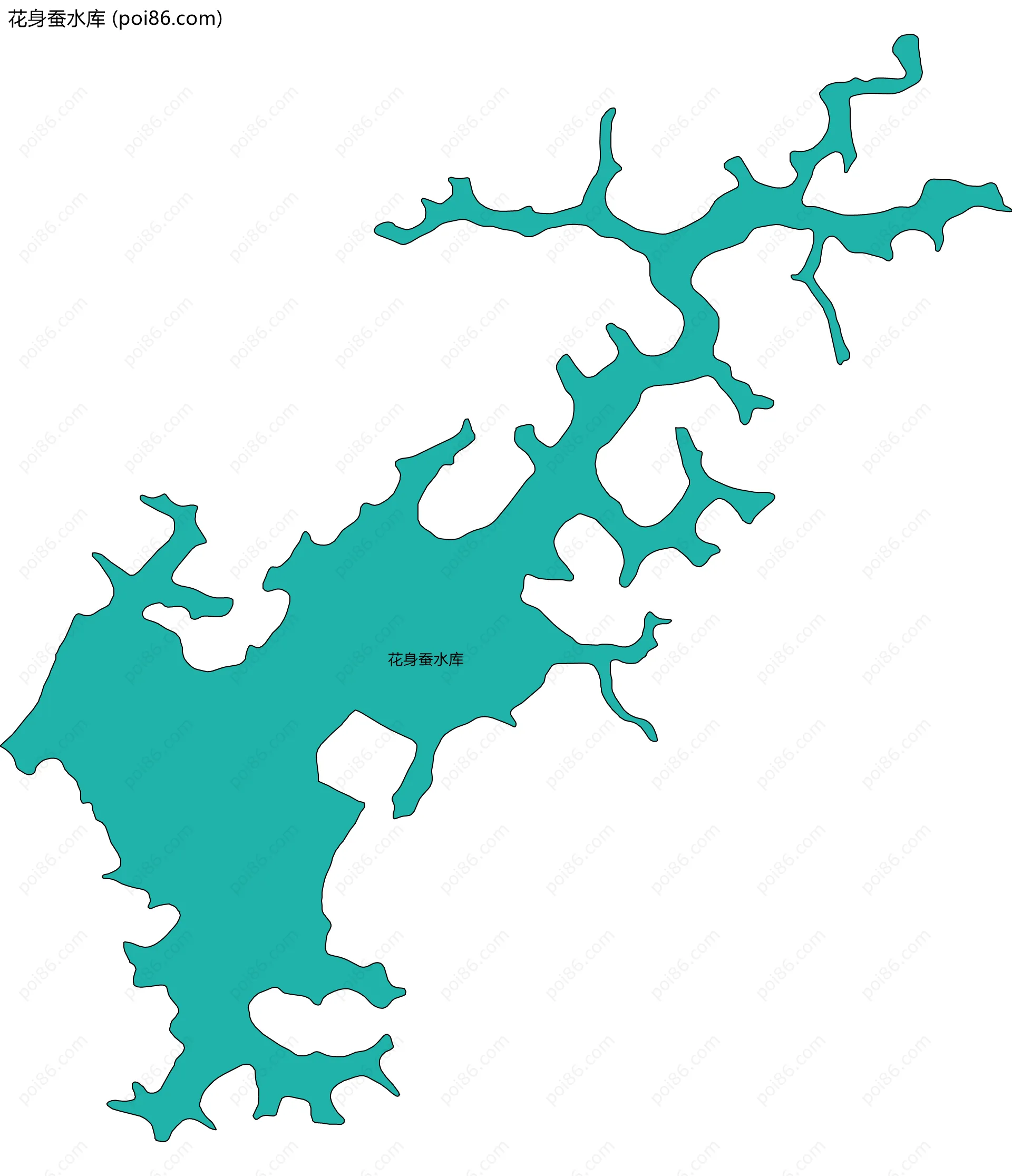 花身蚕水库边界地图