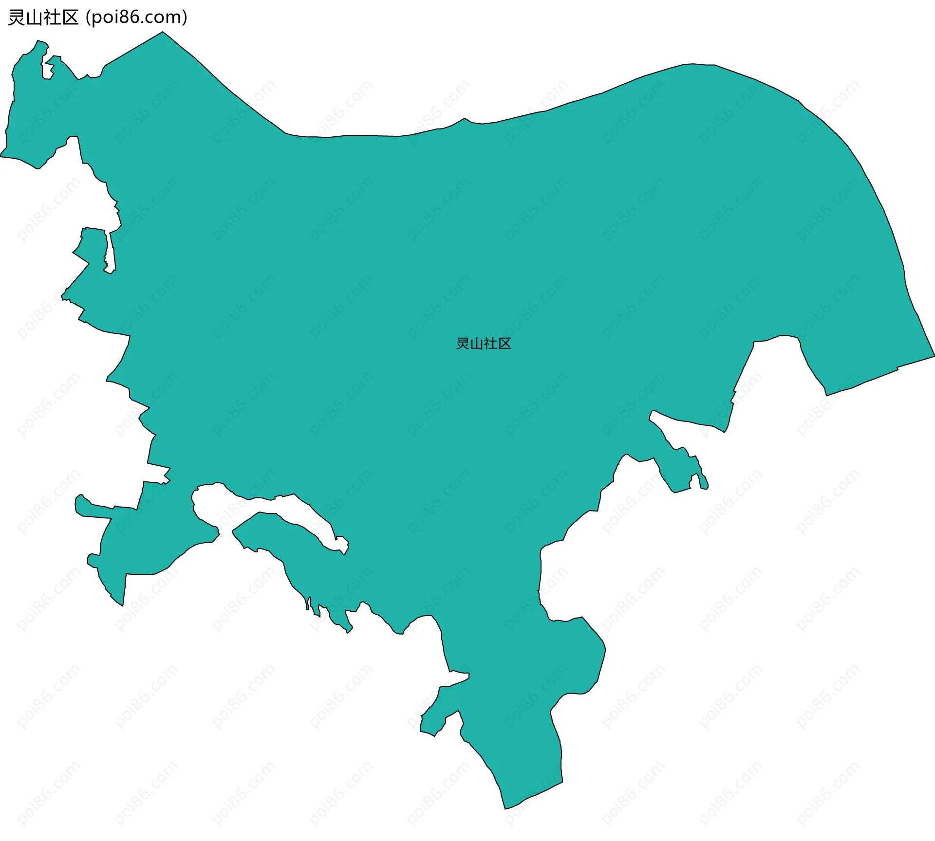 灵山社区边界地图
