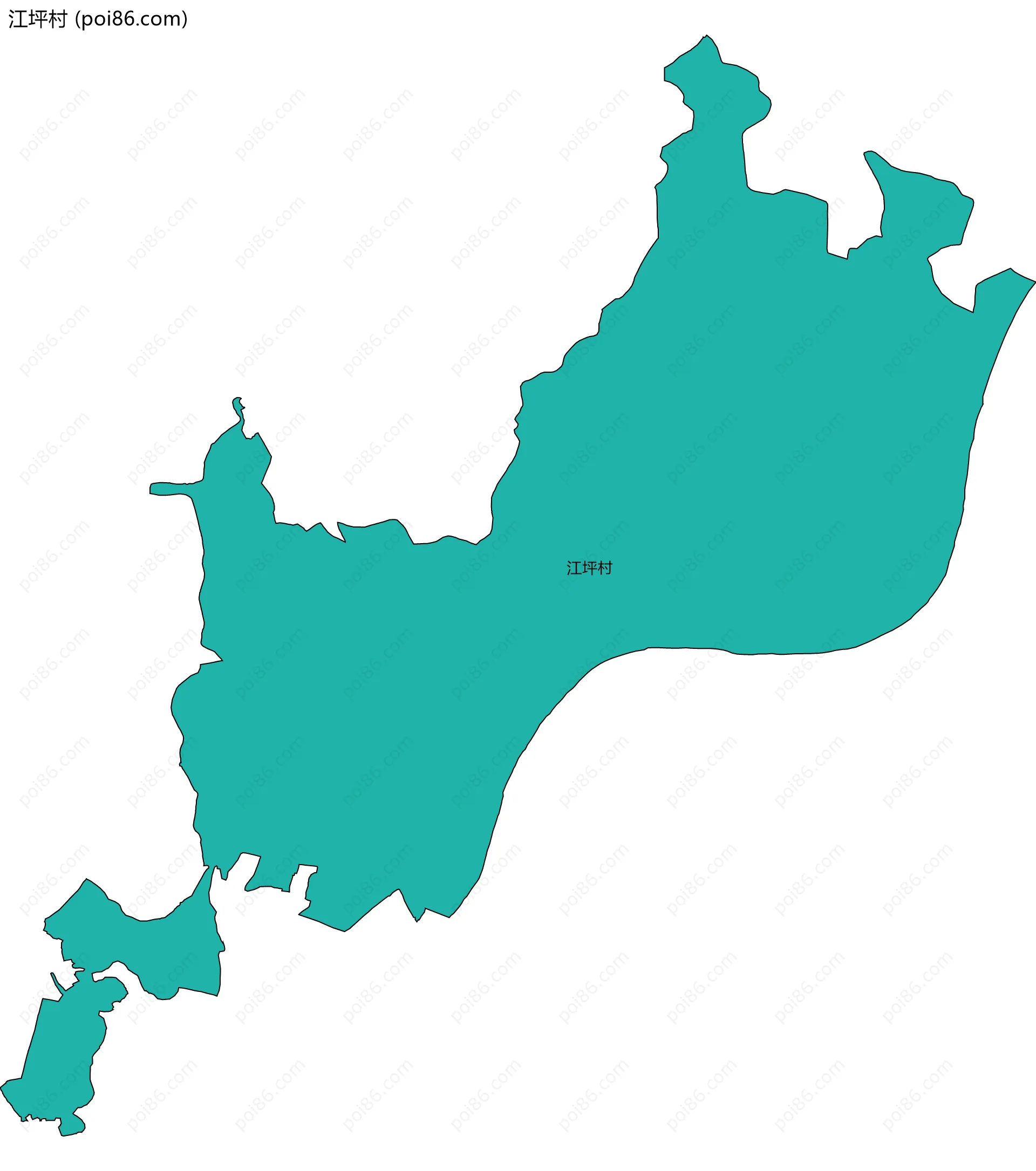 江坪村边界地图