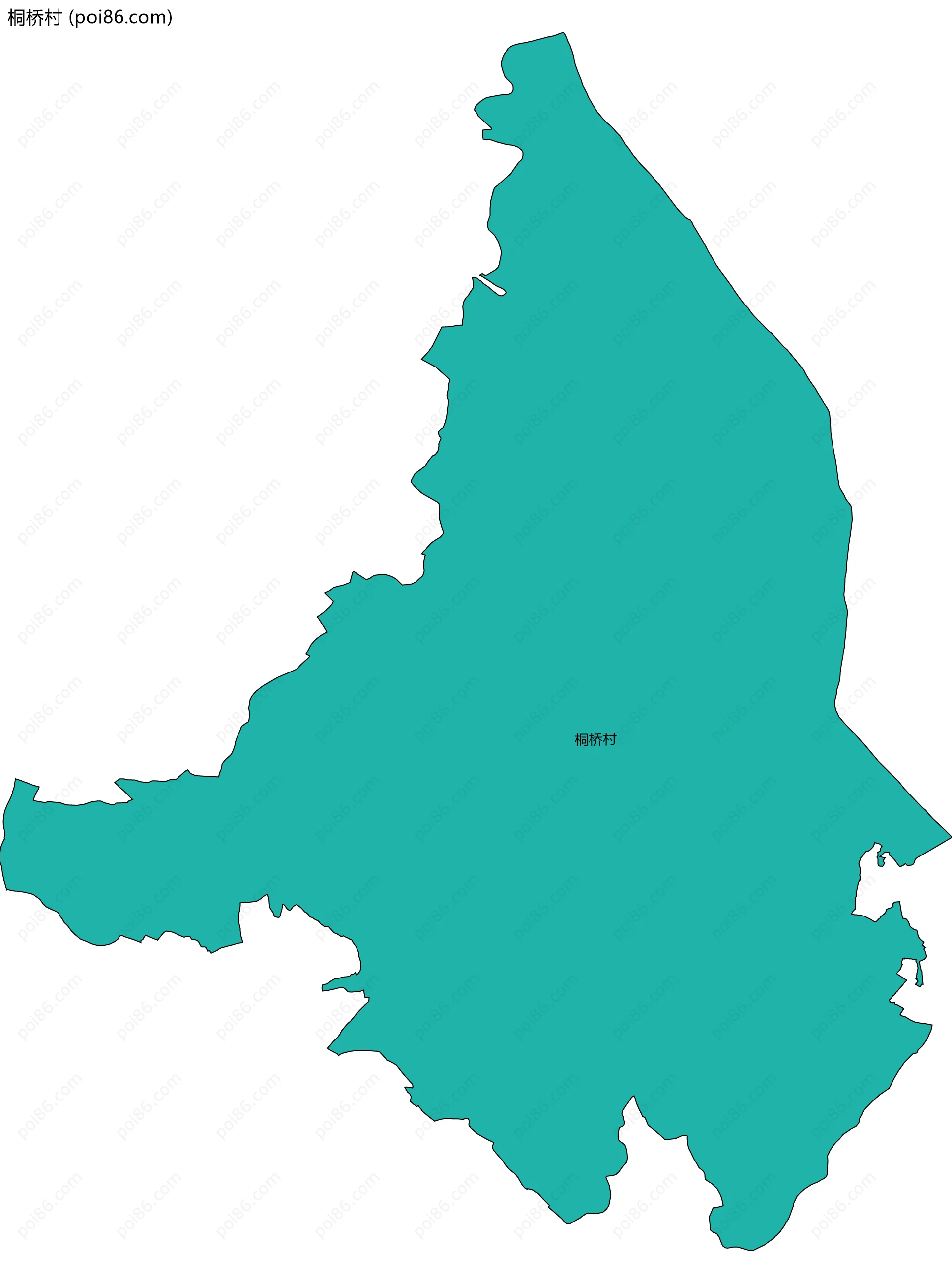 桐桥村边界地图