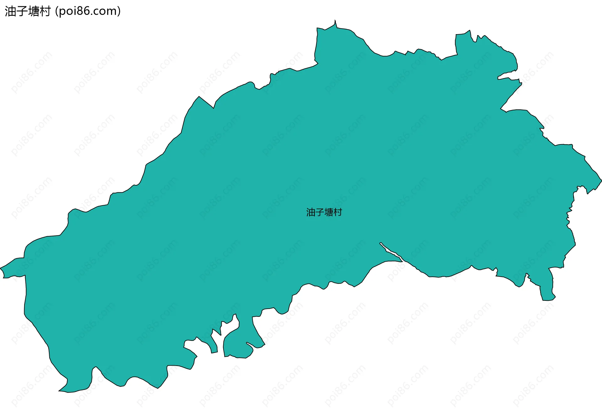 油子塘村边界地图