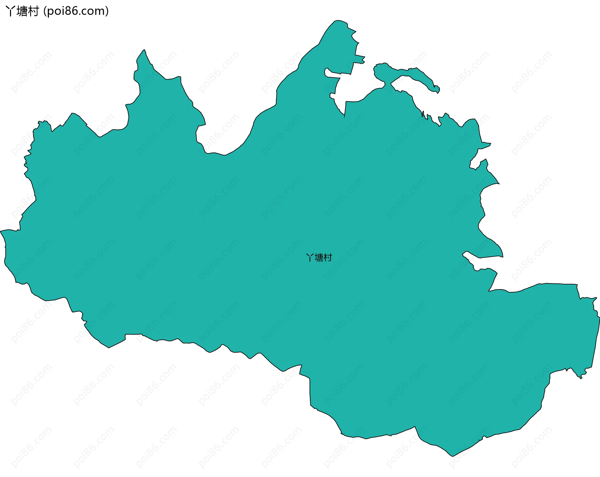 丫塘村边界地图