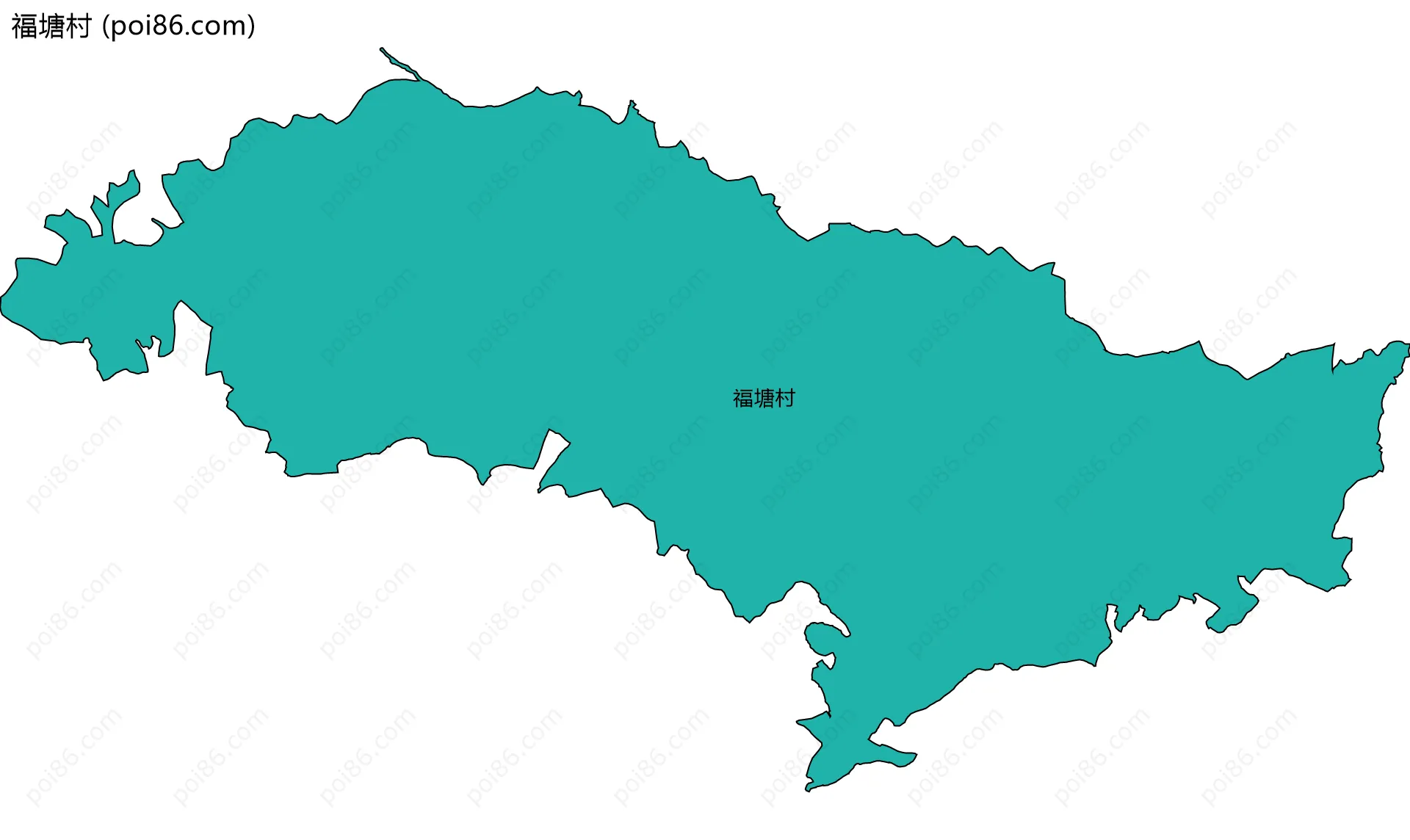 福塘村边界地图