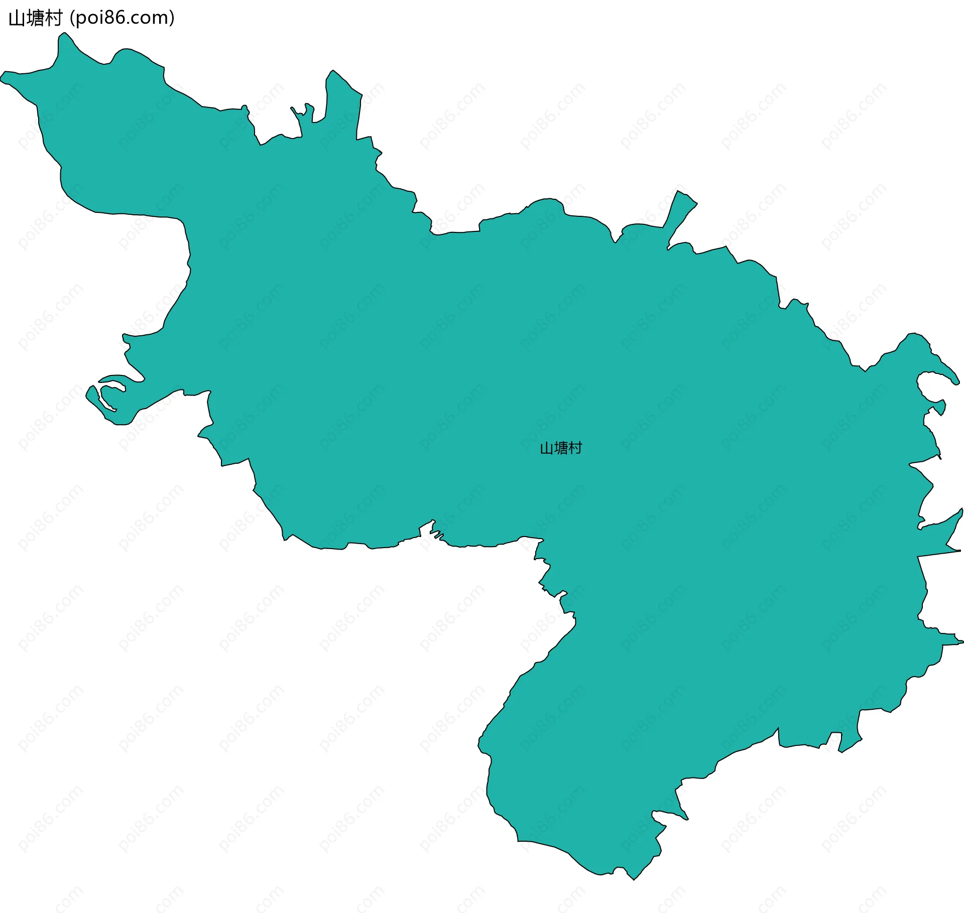 山塘村边界地图