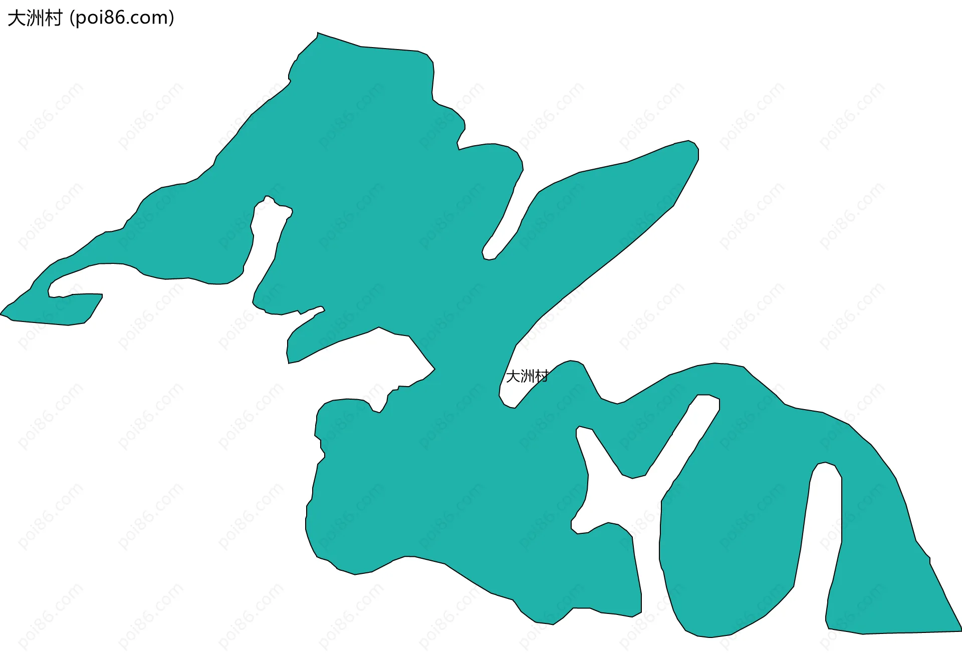 大洲村边界地图