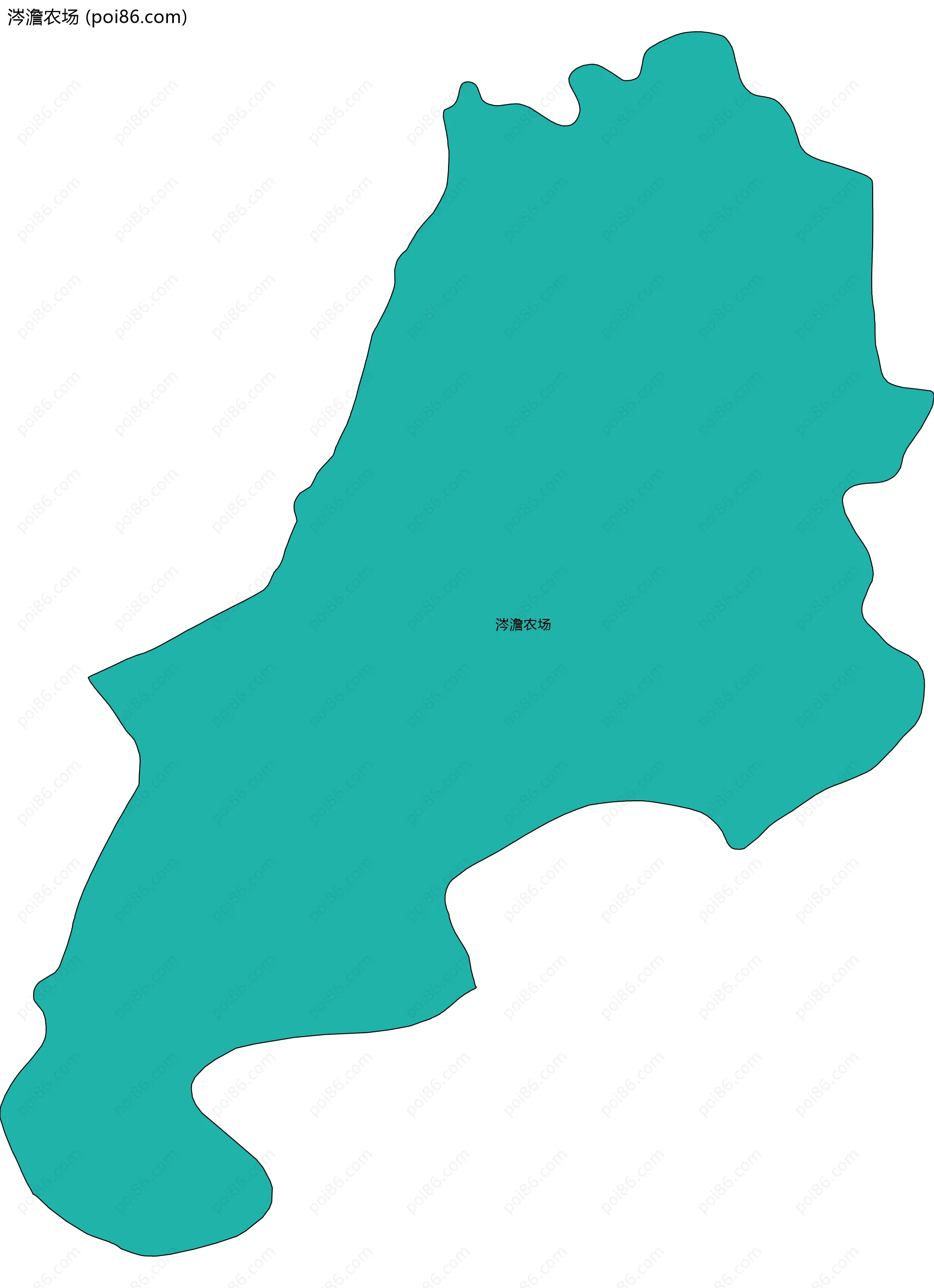 涔澹农场边界地图(五级行政区划)