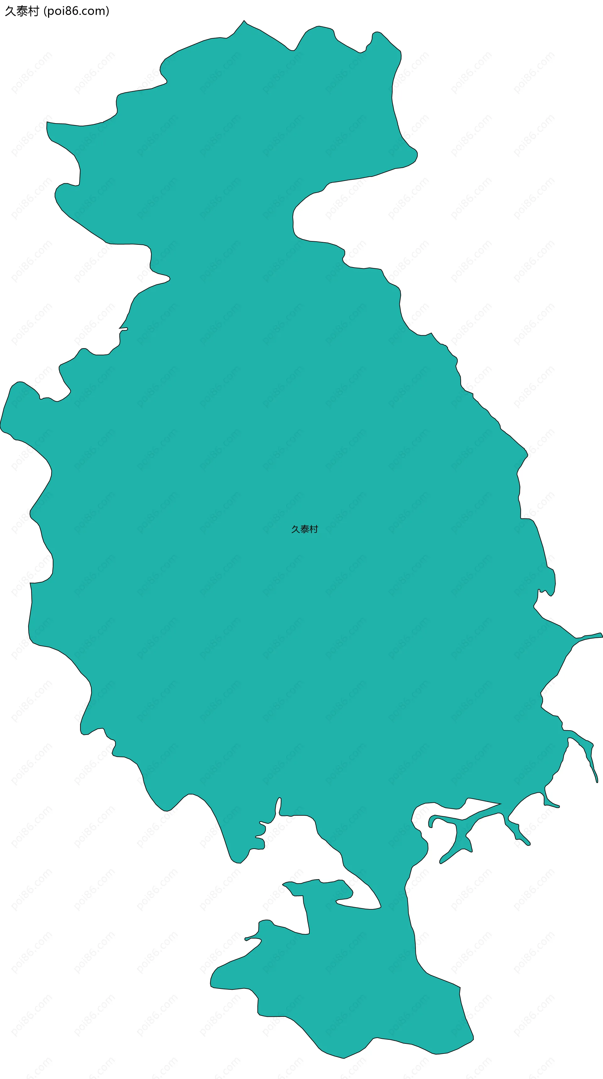 久泰村边界地图