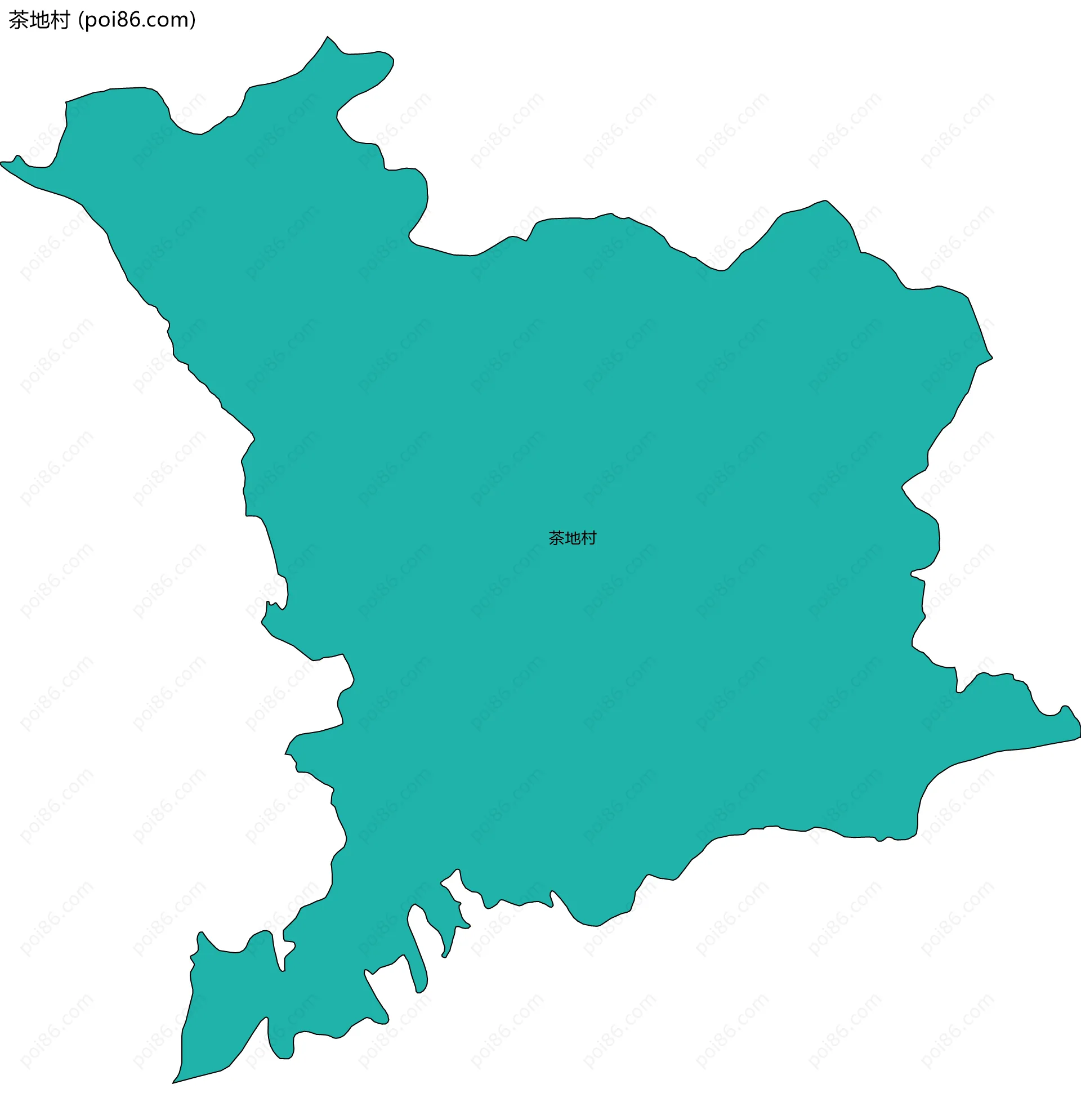 茶地村边界地图